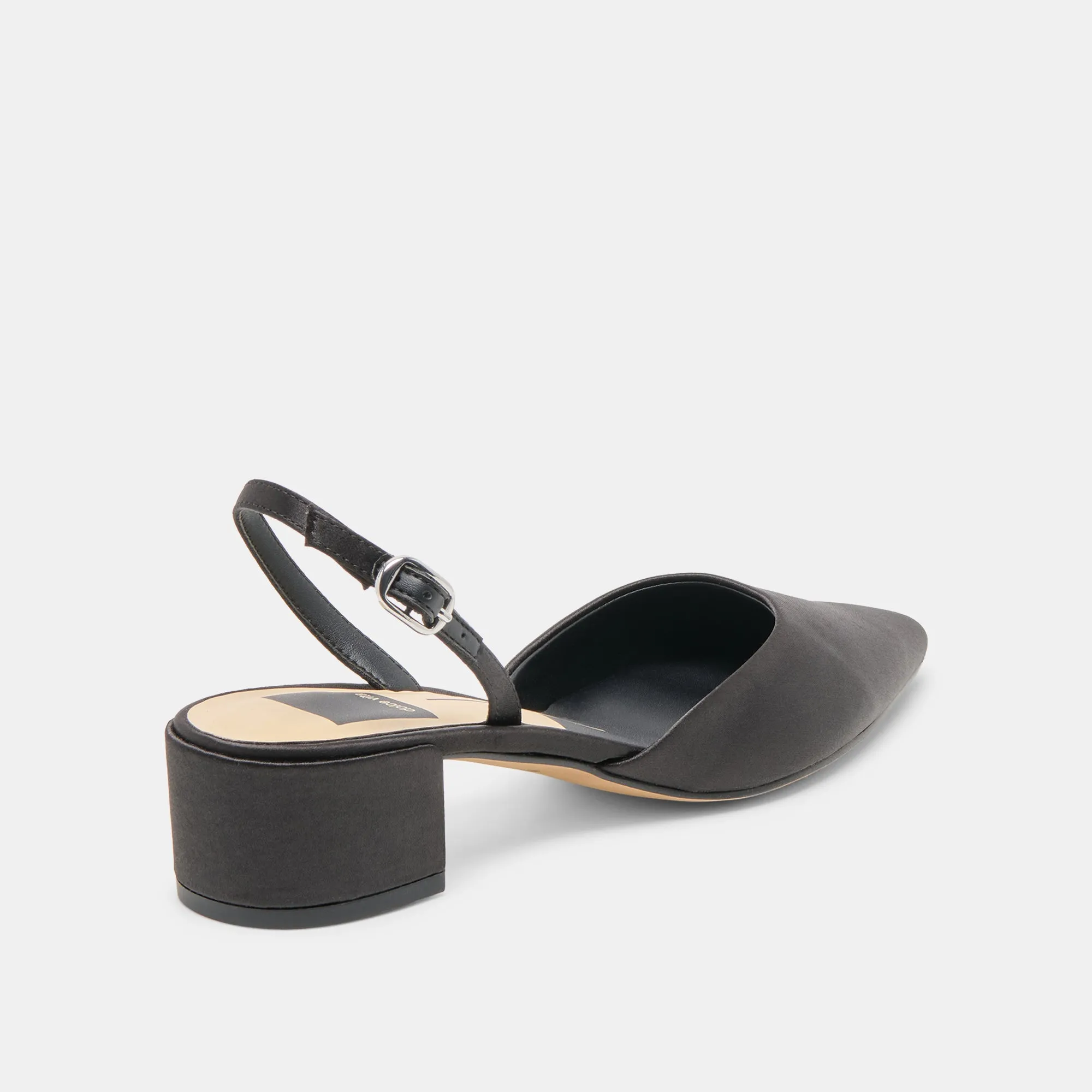 CAREL HEELS ONYX SATIN Smart Pumps Travel Heels