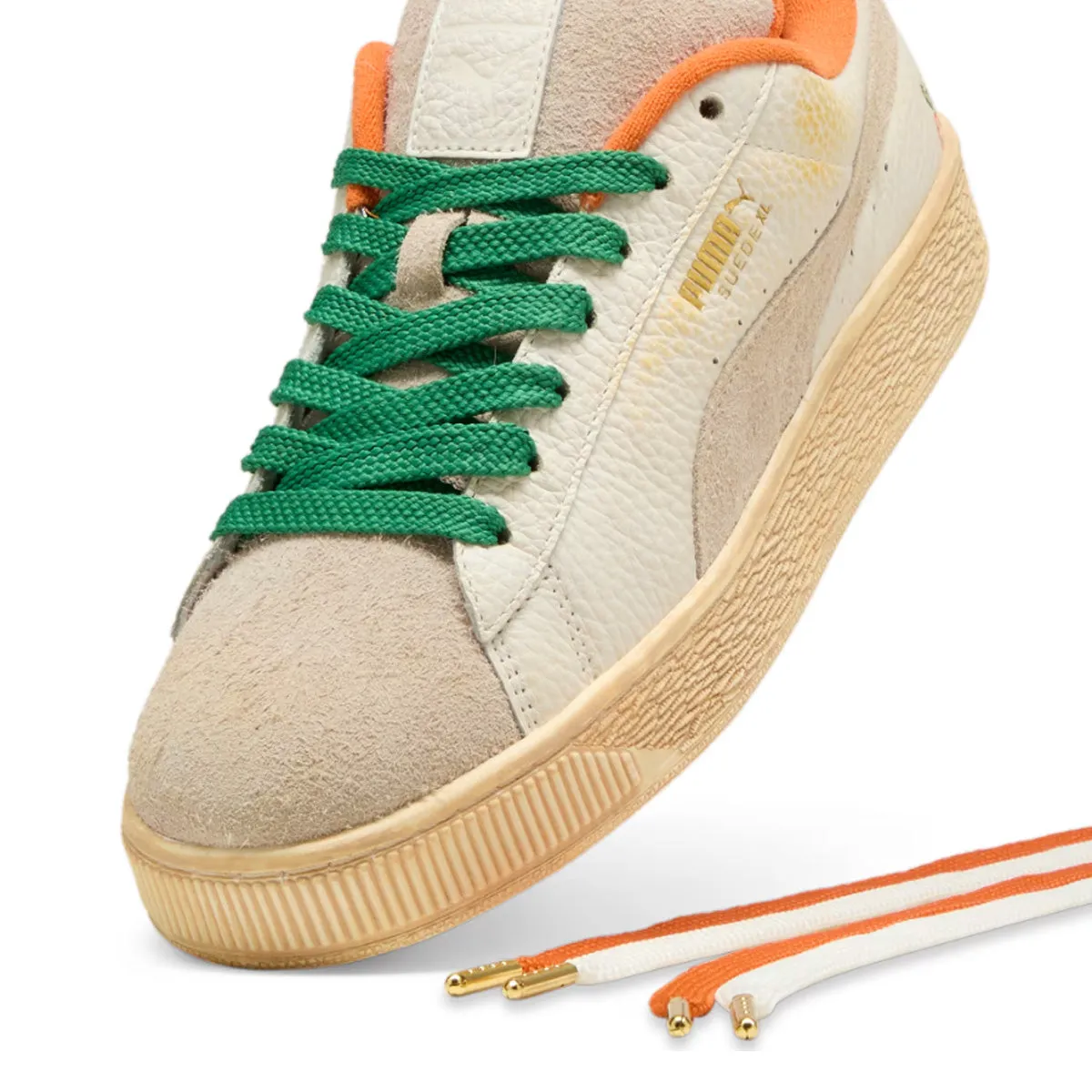 Superior Cushioning   Carrots Suede XL 'Warm White Rickie Orange'