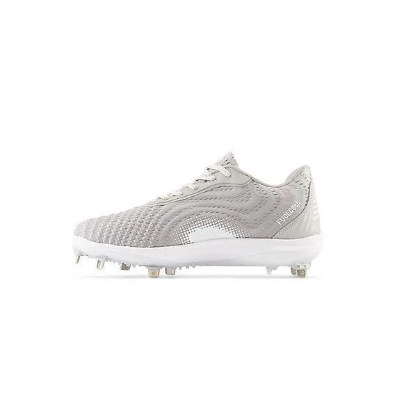 New Balance Men's FuelCell 4040 V7 Metal Baseball Cleats - Raincloud / Optic White - L4040TG7 Lace Up Trail Comfort