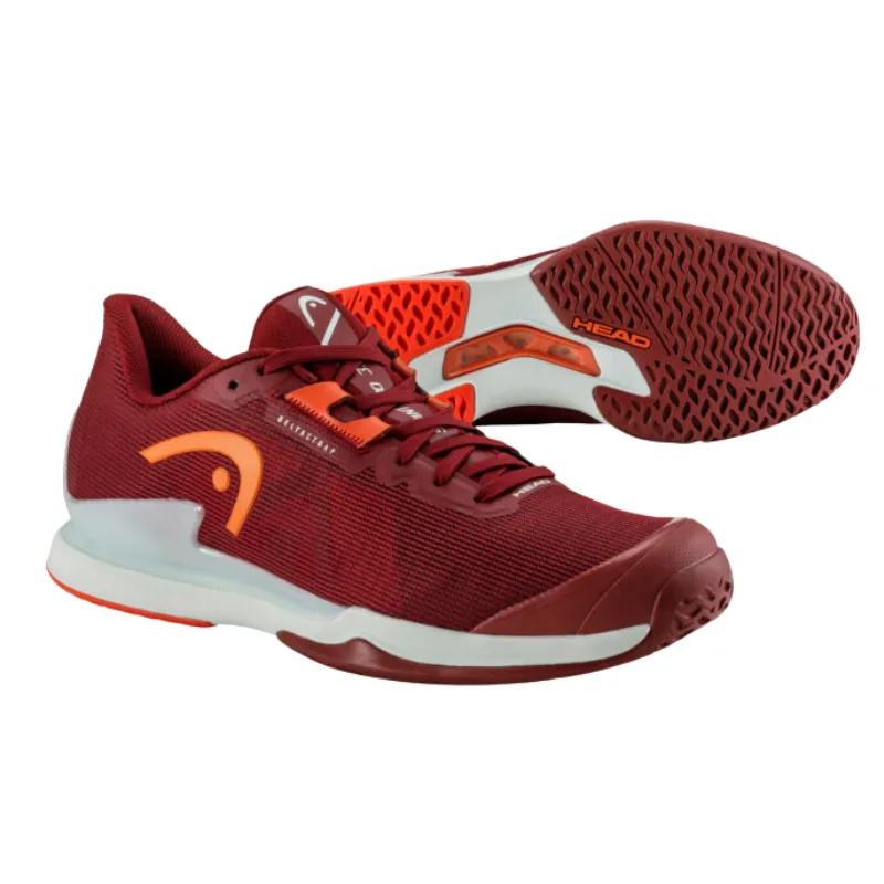 Head Sprint Pro 3.5 Men Tennis Shoes - Dark Red/Orange Rubber Outsole