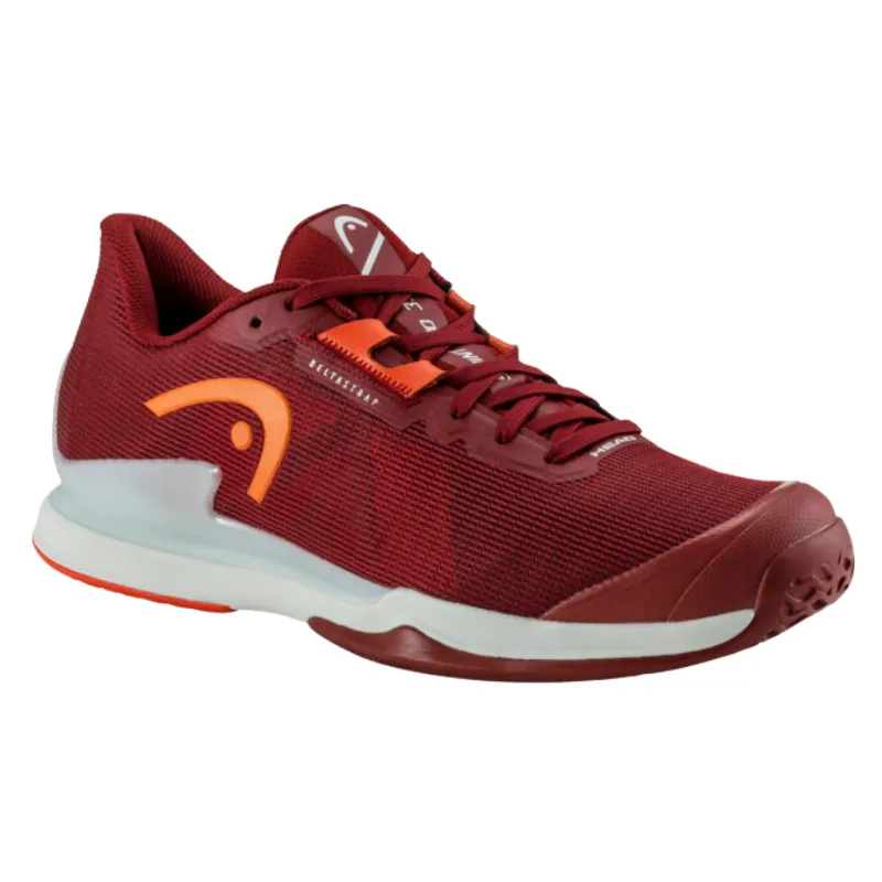 Head Sprint Pro 3.5 Men Tennis Shoes - Dark Red/Orange Air Cushion Ergonomic Design