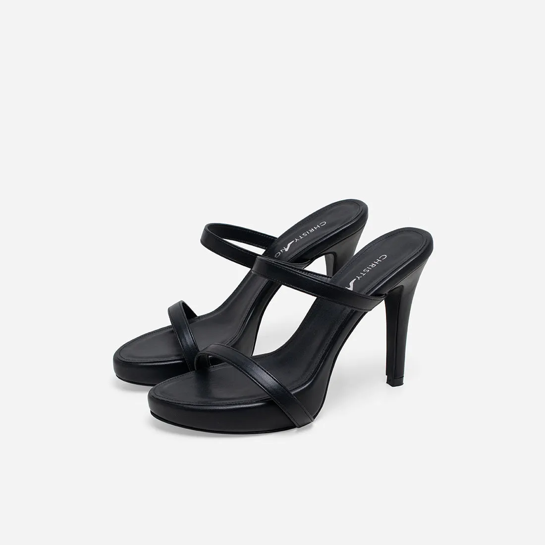 Macy Strappy Mules Sleek Shoes Graceful