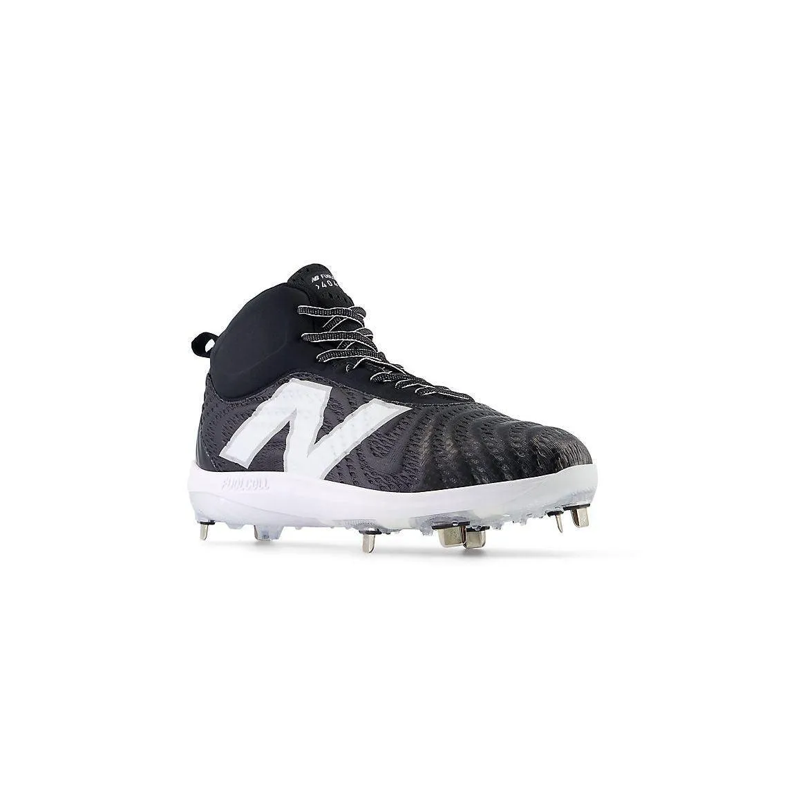 New Balance Men's FuelCell 4040 V7 Mid-Metal Baseball Cleats - Black / Optic White - M4040BK7 mom style