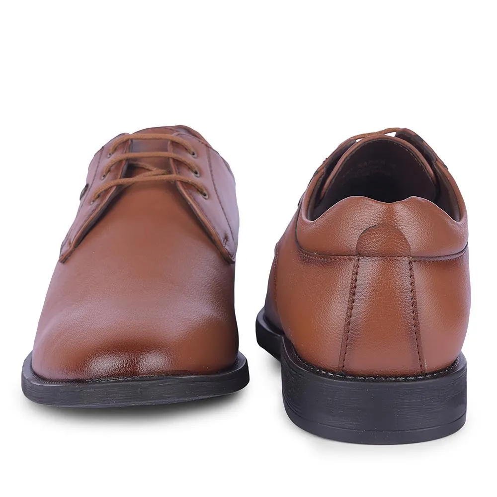 Healers Tan Formal Lacing Derby Shoes For Men SAGAR-16 By Liberty Trendy Choice