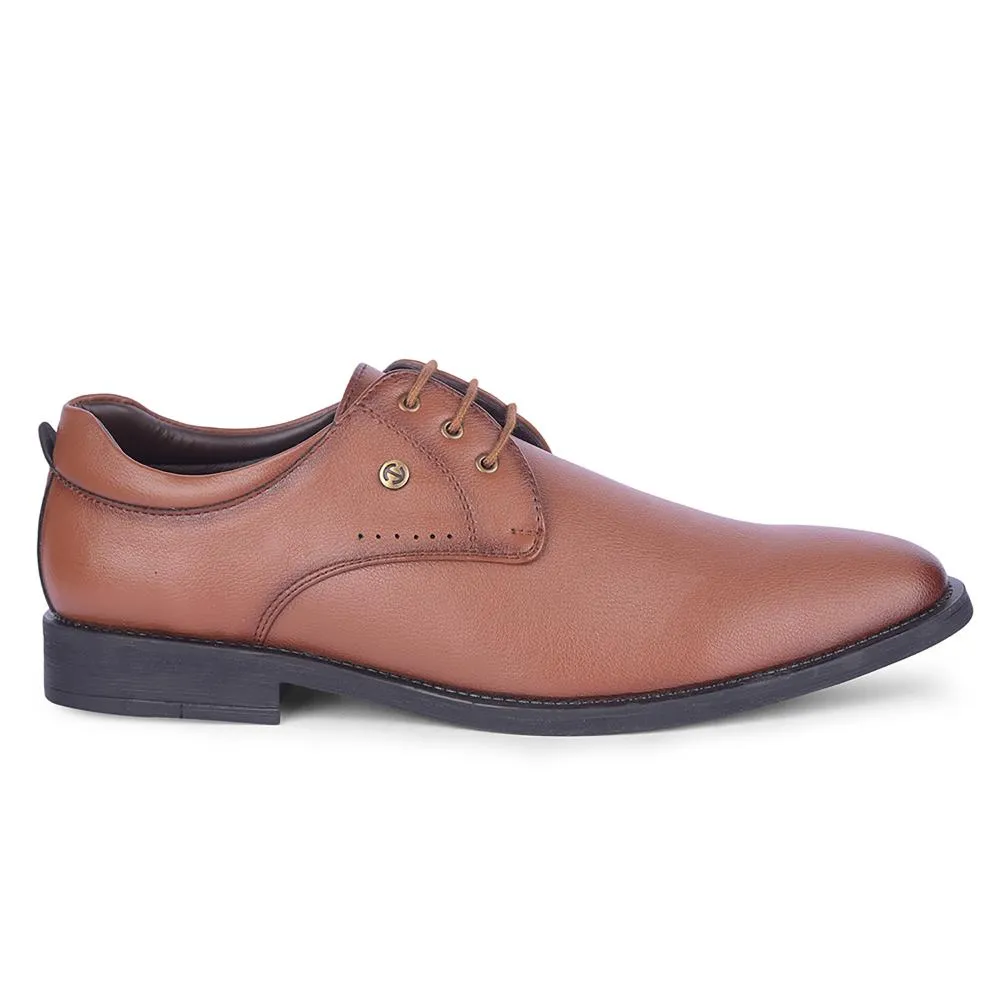 Fit Comfort Healers Tan Formal Lacing Derby Shoes For Men SAGAR-16 By Liberty