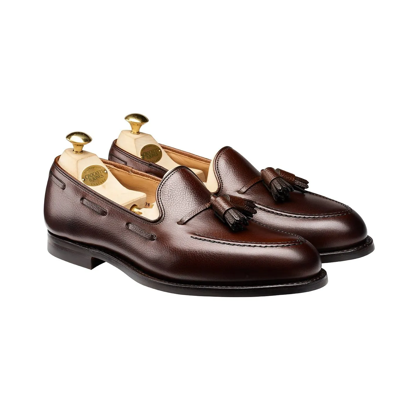 Cavendish Dark Brown Pebble Grain Foot Smooth All-day Comfort Shoes