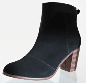 Toms Women Mid Block Ankle Booties Lunata Airport Edge