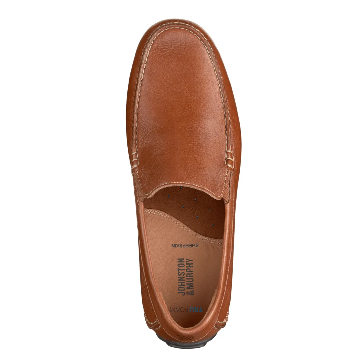 Park Chill Sole Grip Johnston & Murphy Men's Cort Moc Venetian Tan Full Grain Leather