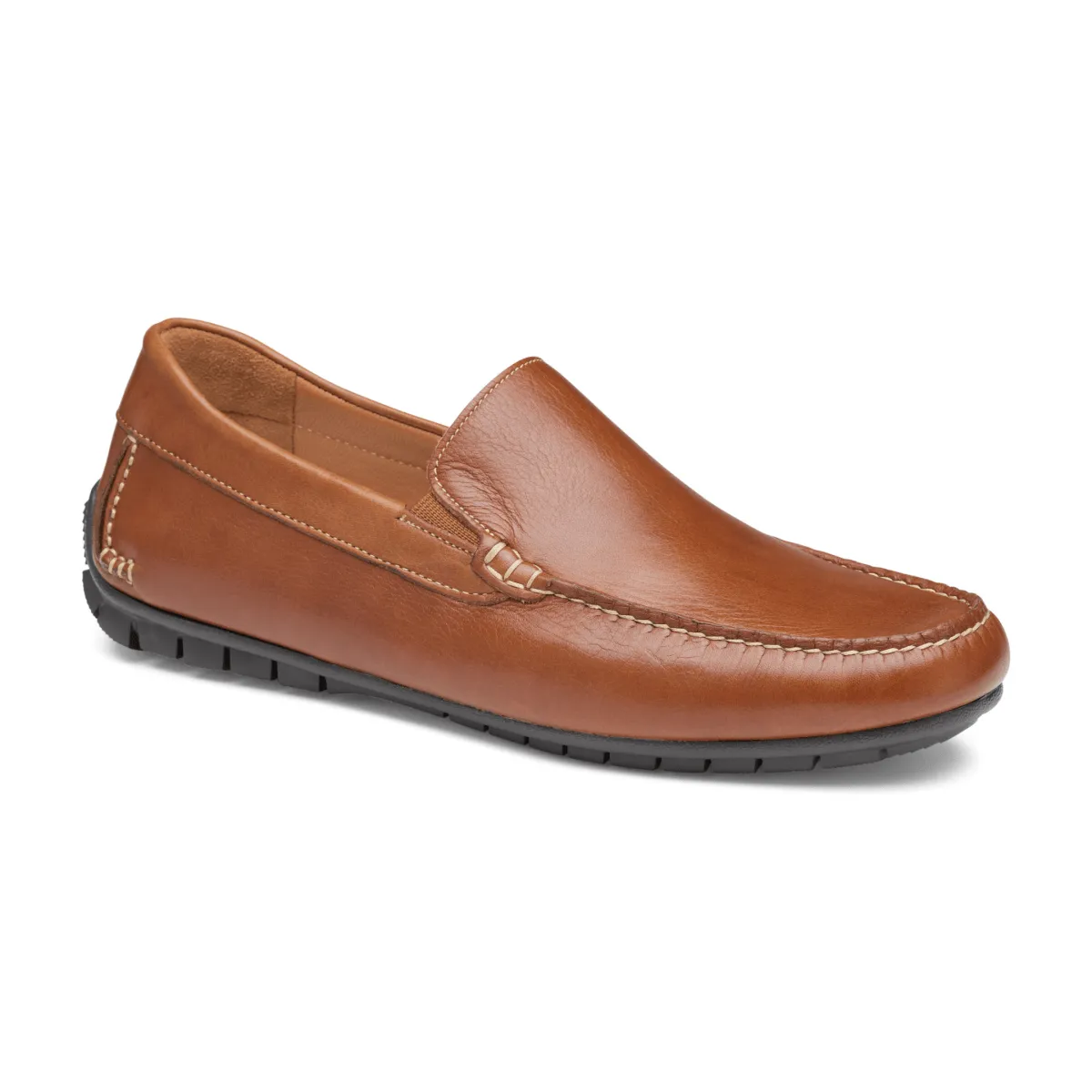Flat Walk Tree Step Johnston & Murphy Men's Cort Moc Venetian Tan Full Grain Leather