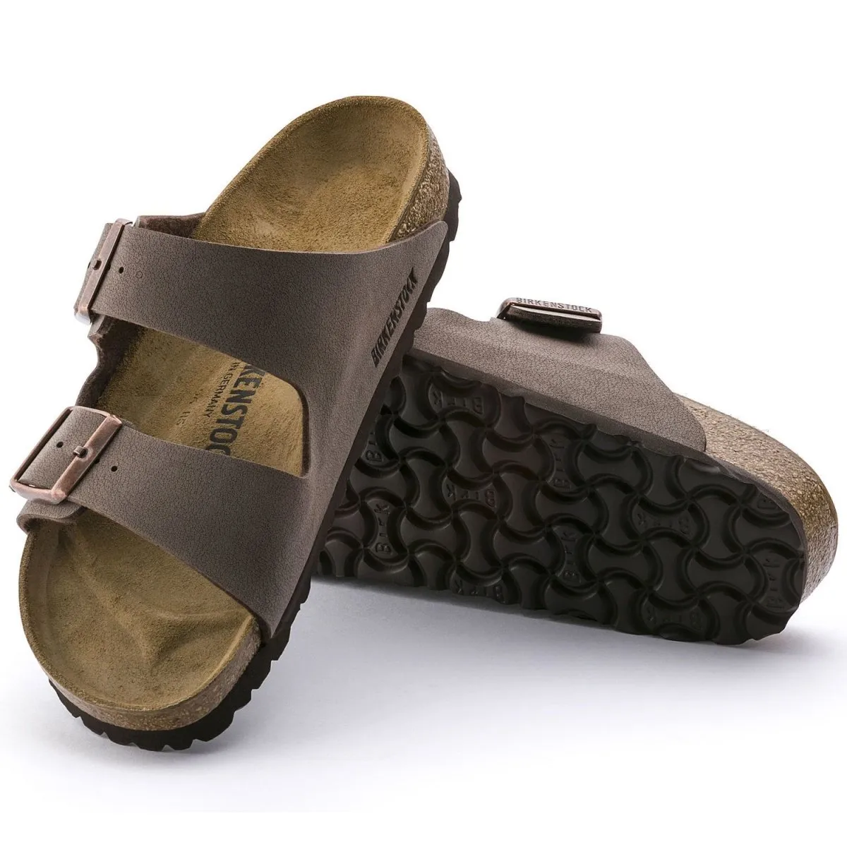 Birkenstock Men's Arizona Mocha Birko-Flor Easy Flow Smart Comfort