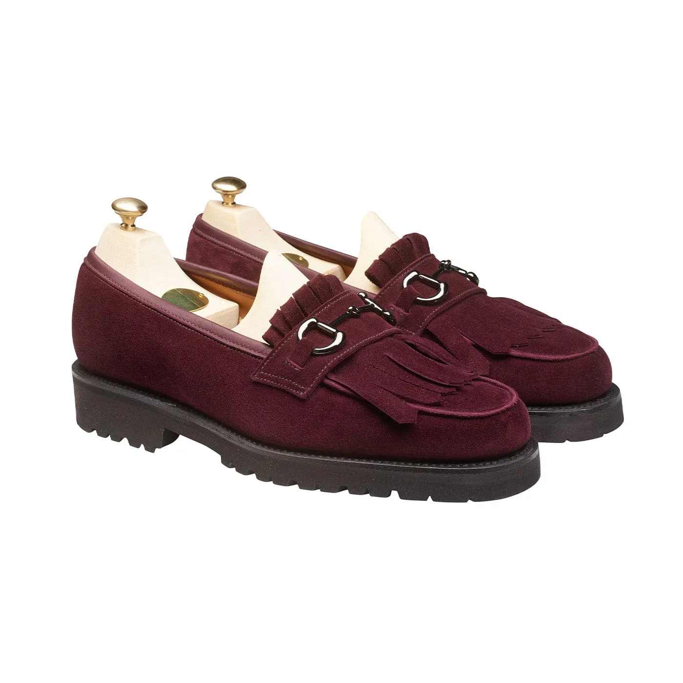 Clara Plum Calf Suede Modern Easy-to-Wear Shoes