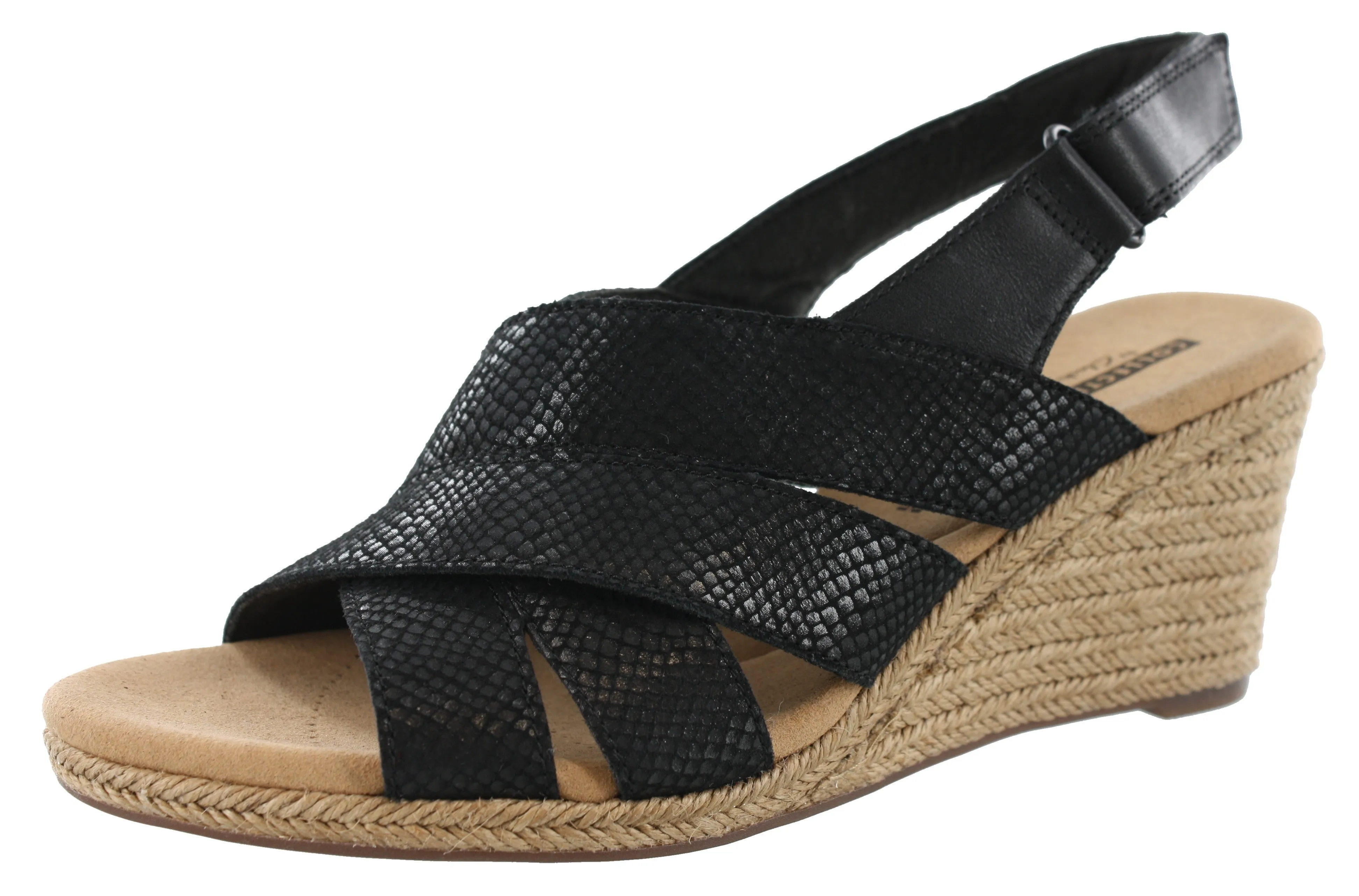 Gift wrap Clarks Lafley Krissy Ankle Strap Wedge Sandals Women's