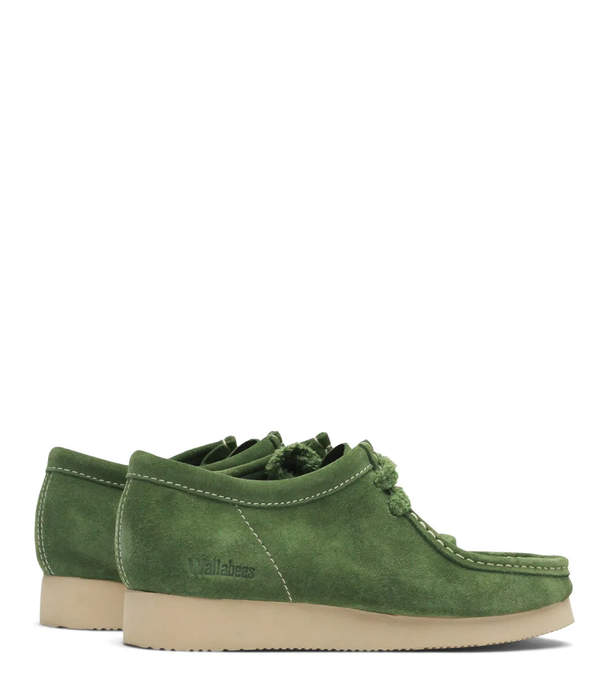 Clarks Wallabee 2604 Green Soft Fabric suitable for outdoor adventures