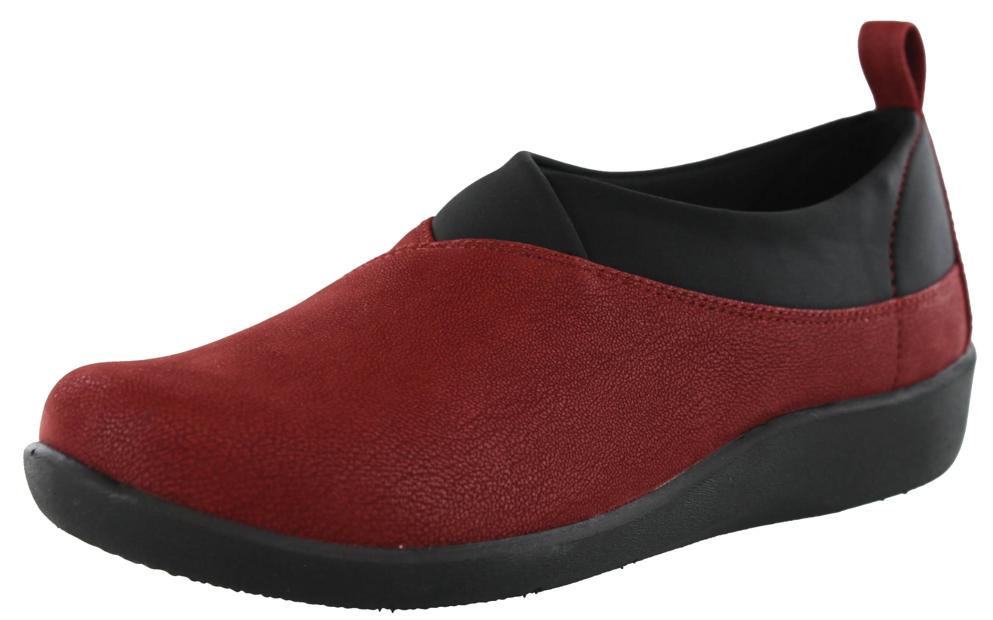Street Movement Loafers style Clarks Women Sillian Greer Red Slip On Casual Shoes