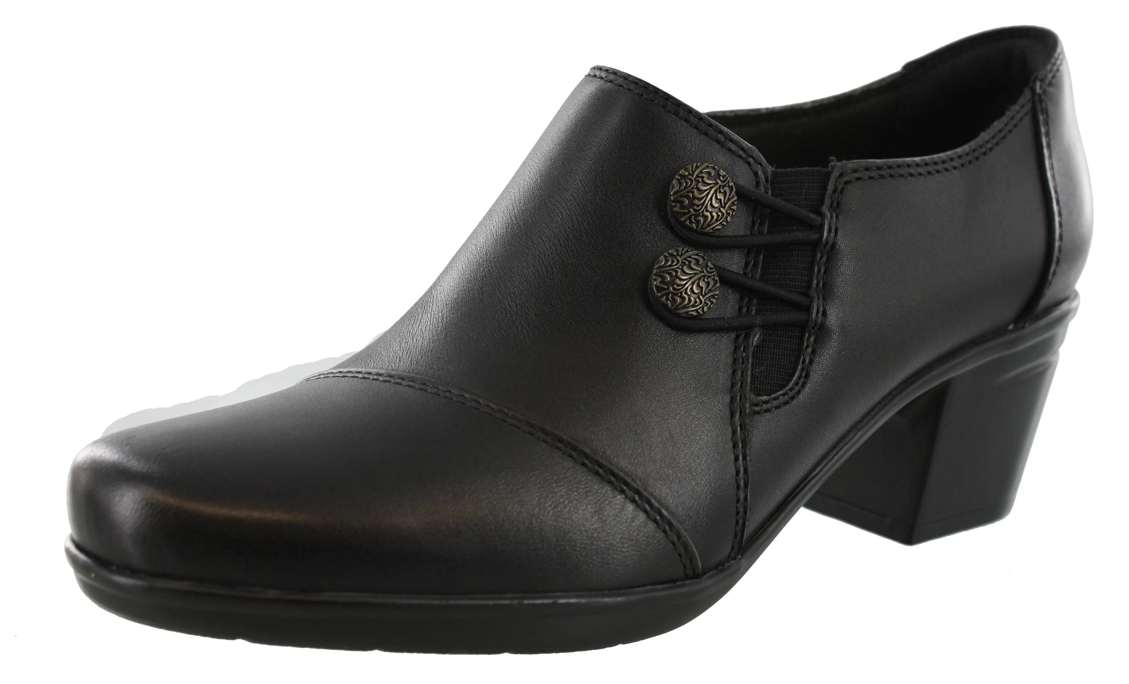 Buckle Up Season Edge Clarks Women's Emslie Warren Booties Block Heel