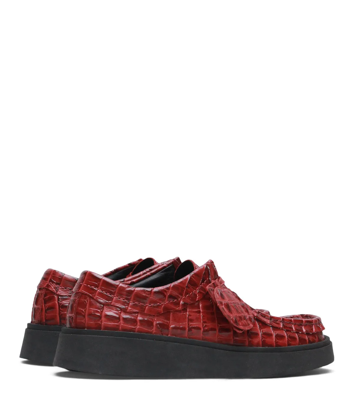 men's extra - large Clarks x Martine Rose Cur Torview Burgundy Leather