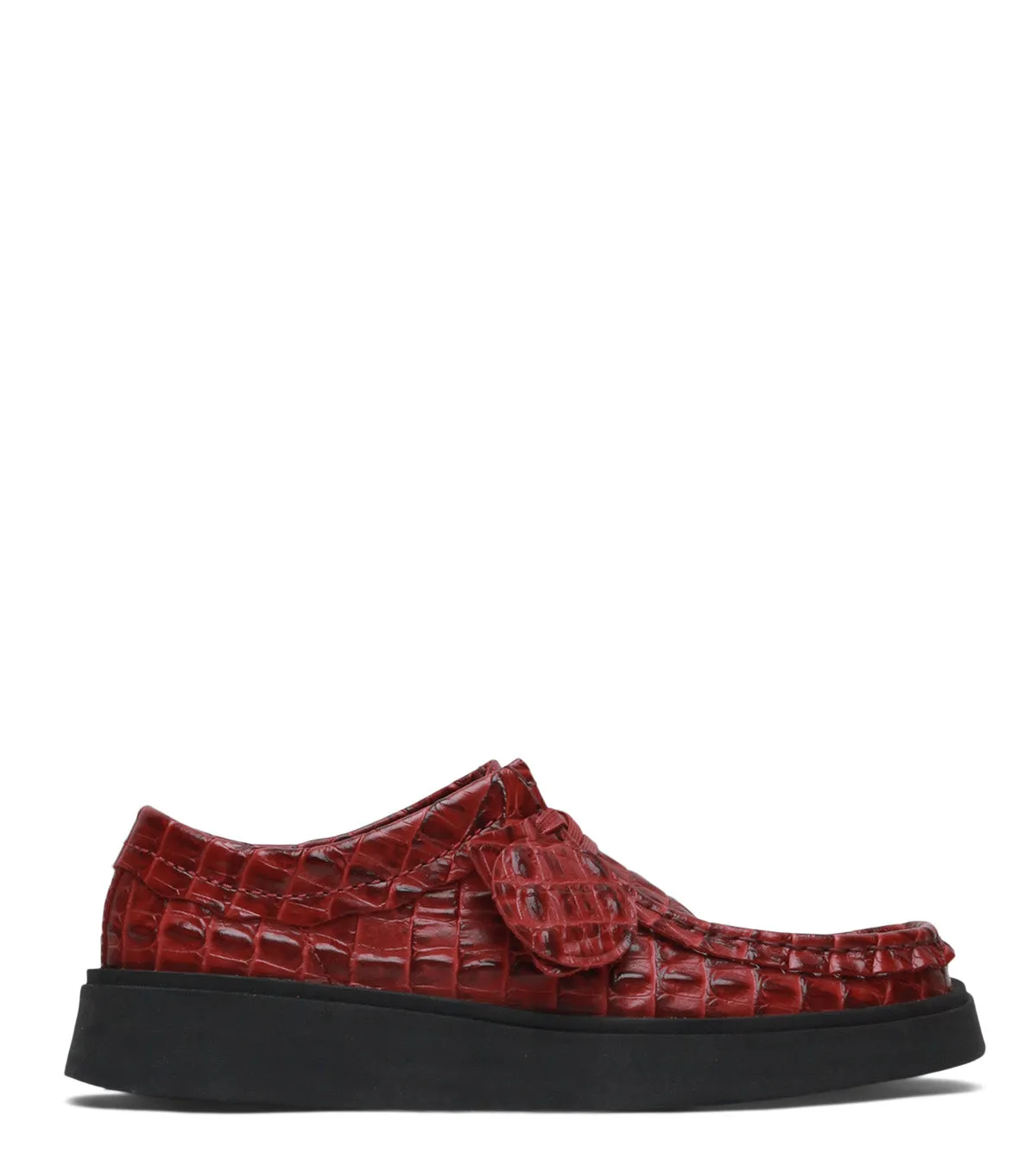 All-purpose sole Ultimate look Clarks x Martine Rose Cur Torview Burgundy Leather