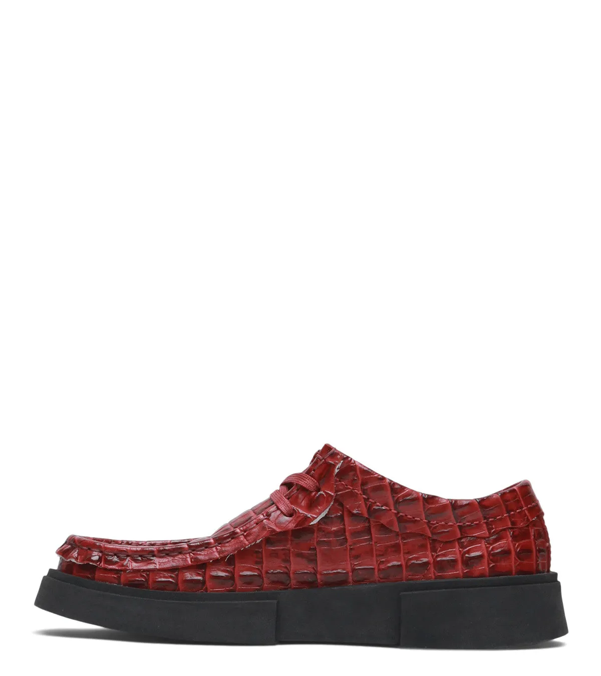 Sporty Comfort Clarks x Martine Rose Cur Torview Burgundy Leather