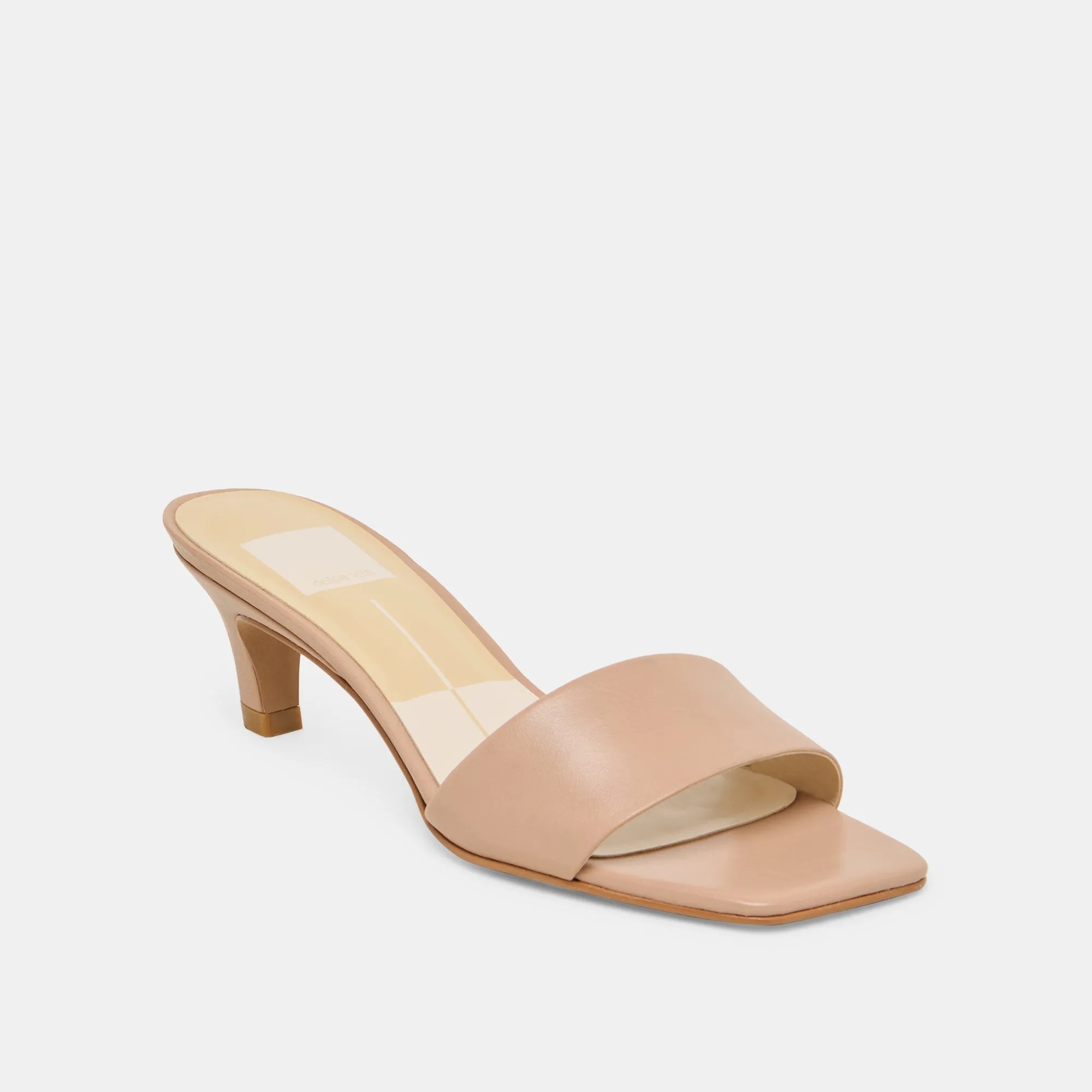 Comfortable Material REXA HEELS LIGHT TAN LEATHER