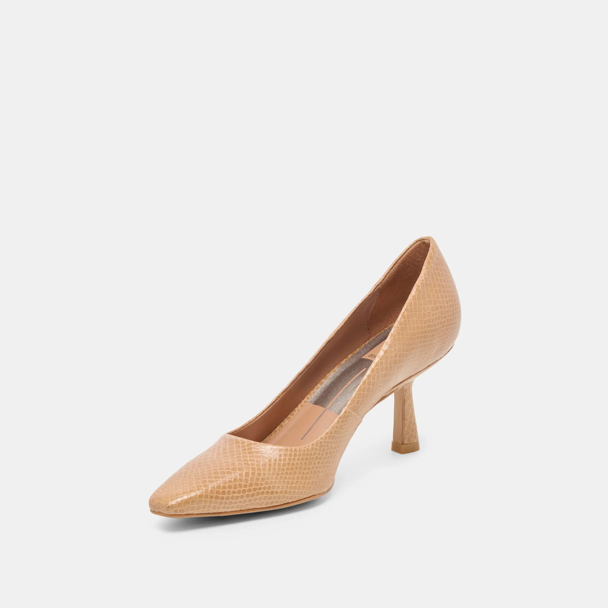 BRIONA HEELS WHISKEY EMBOSSED LEATHER Durable Build