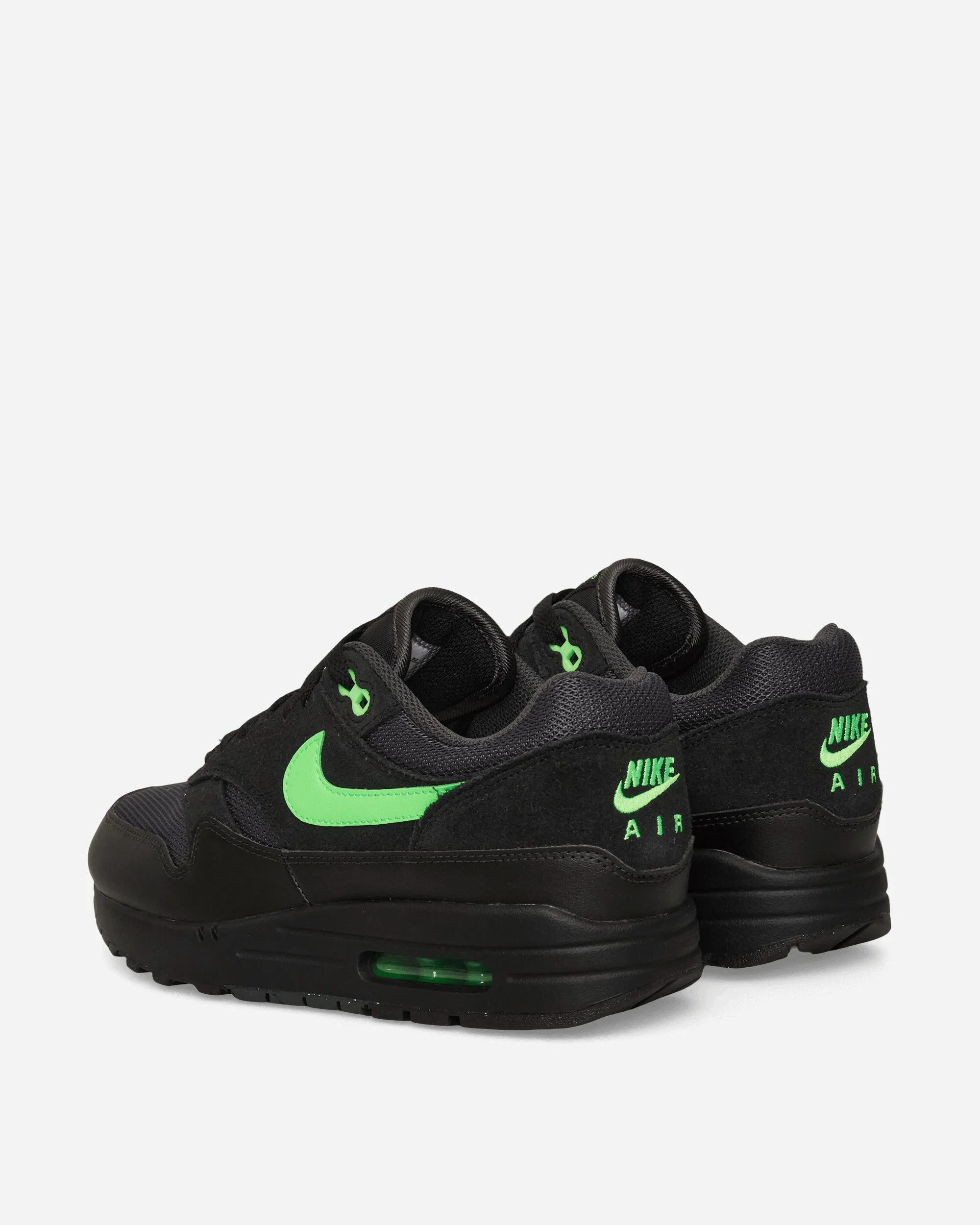 Air Max 1 Essential Sneakers Anthracite / Green Strike / Black Foot Flex Shady Hike
