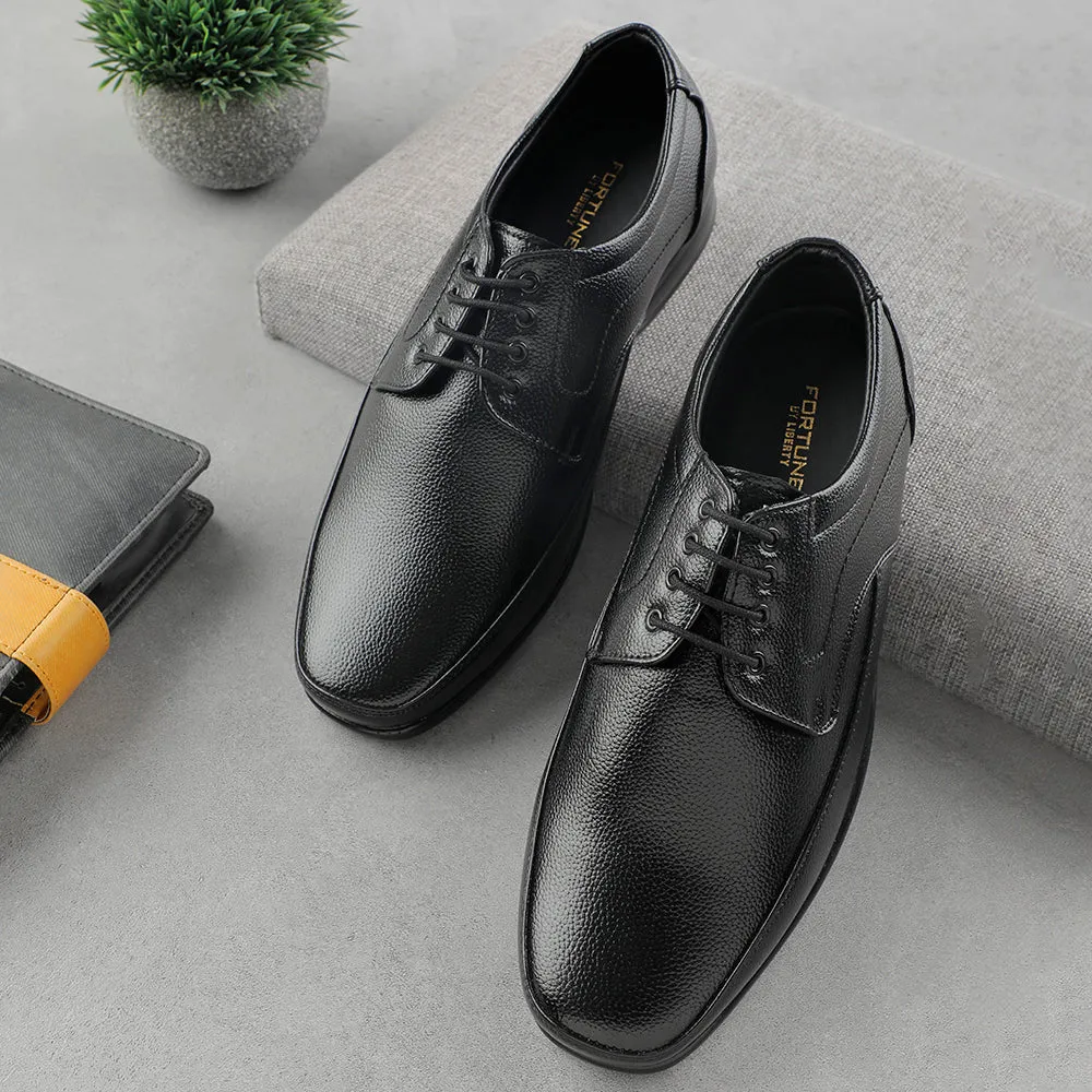 Canvas Upper Rain Ready Fortune Black Lacing Formal Derby Shoes For Men HML-6E By Liberty