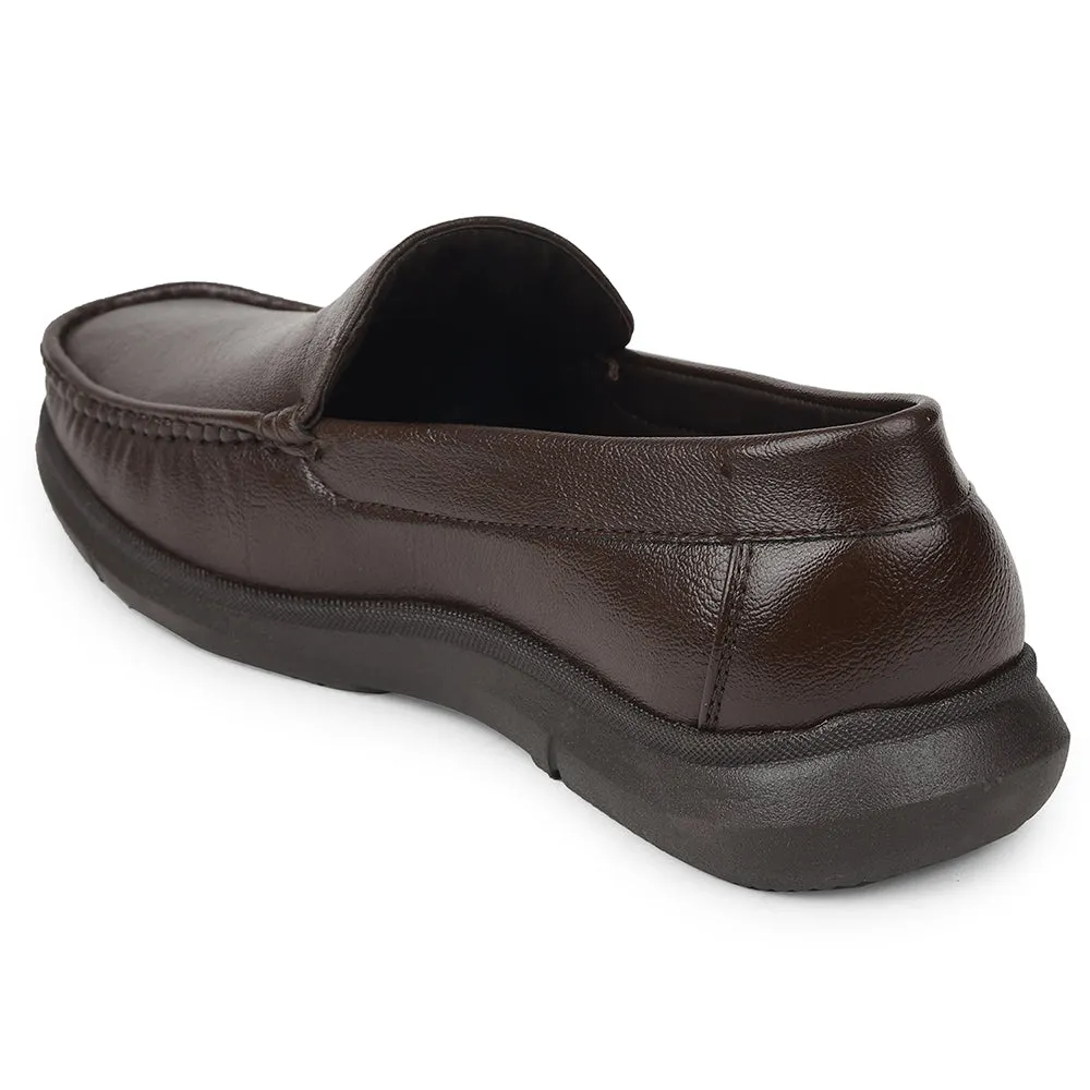 Step Guard Stylish Walking Shoes Healers Brown Formal Loafers For Men VSL-3 By Liberty