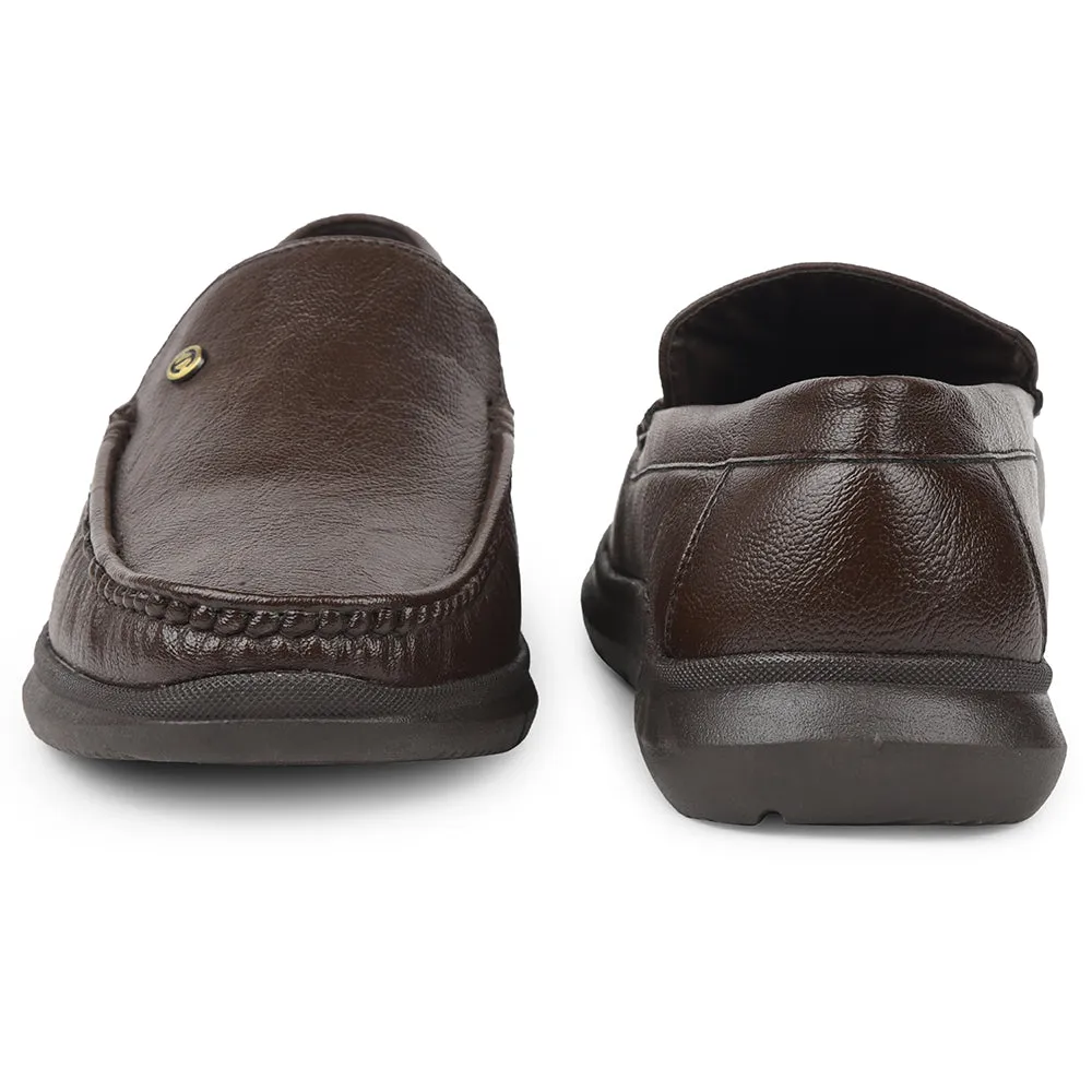 Healers Brown Formal Loafers For Men VSL-3 By Liberty Premium Leather Shoes