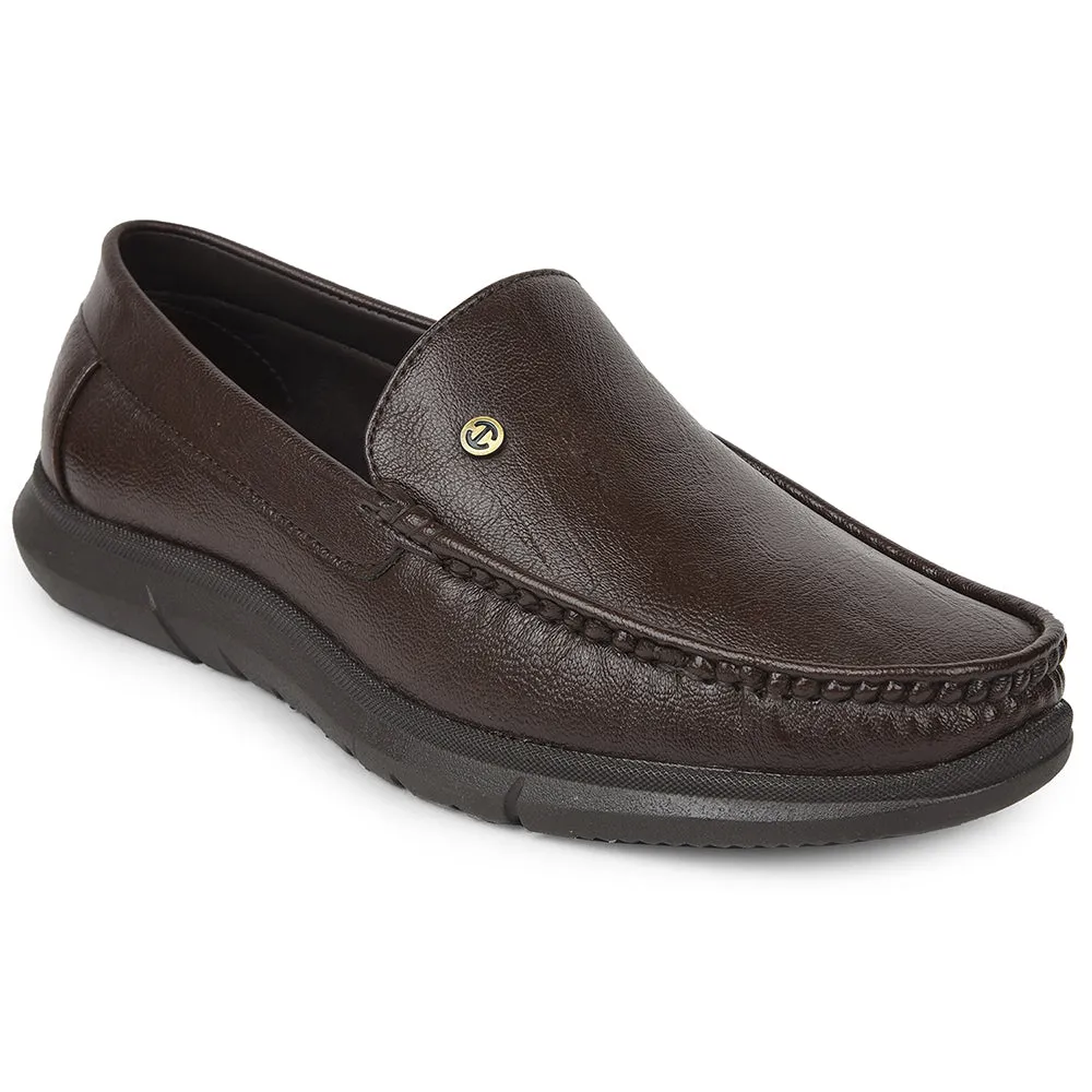 Art Spot Lane Weekend Walk Healers Brown Formal Loafers For Men VSL-3 By Liberty