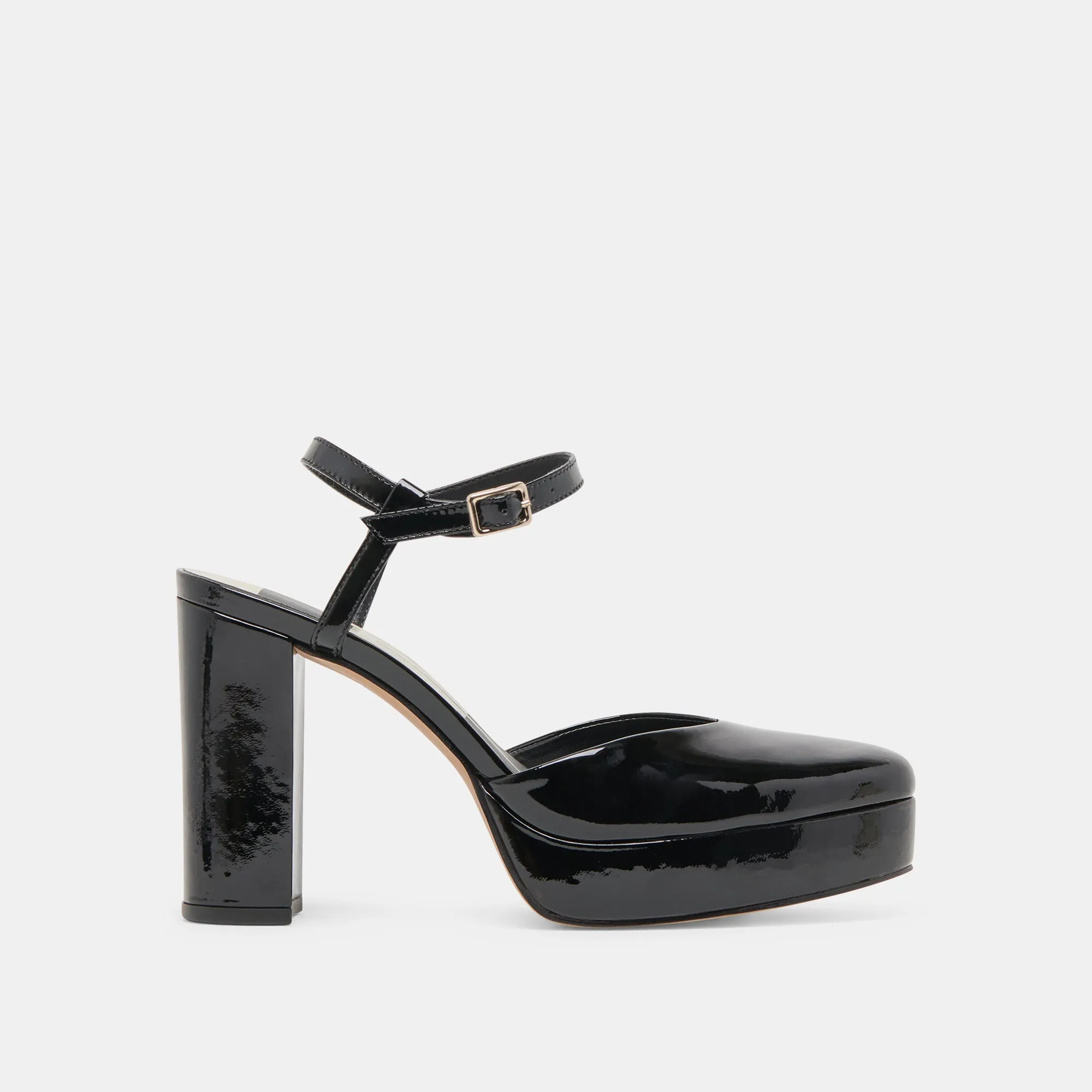 CLAUD HEELS MIDNIGHT PATENT LEATHER Non Marking Ballet-Inspired Heels