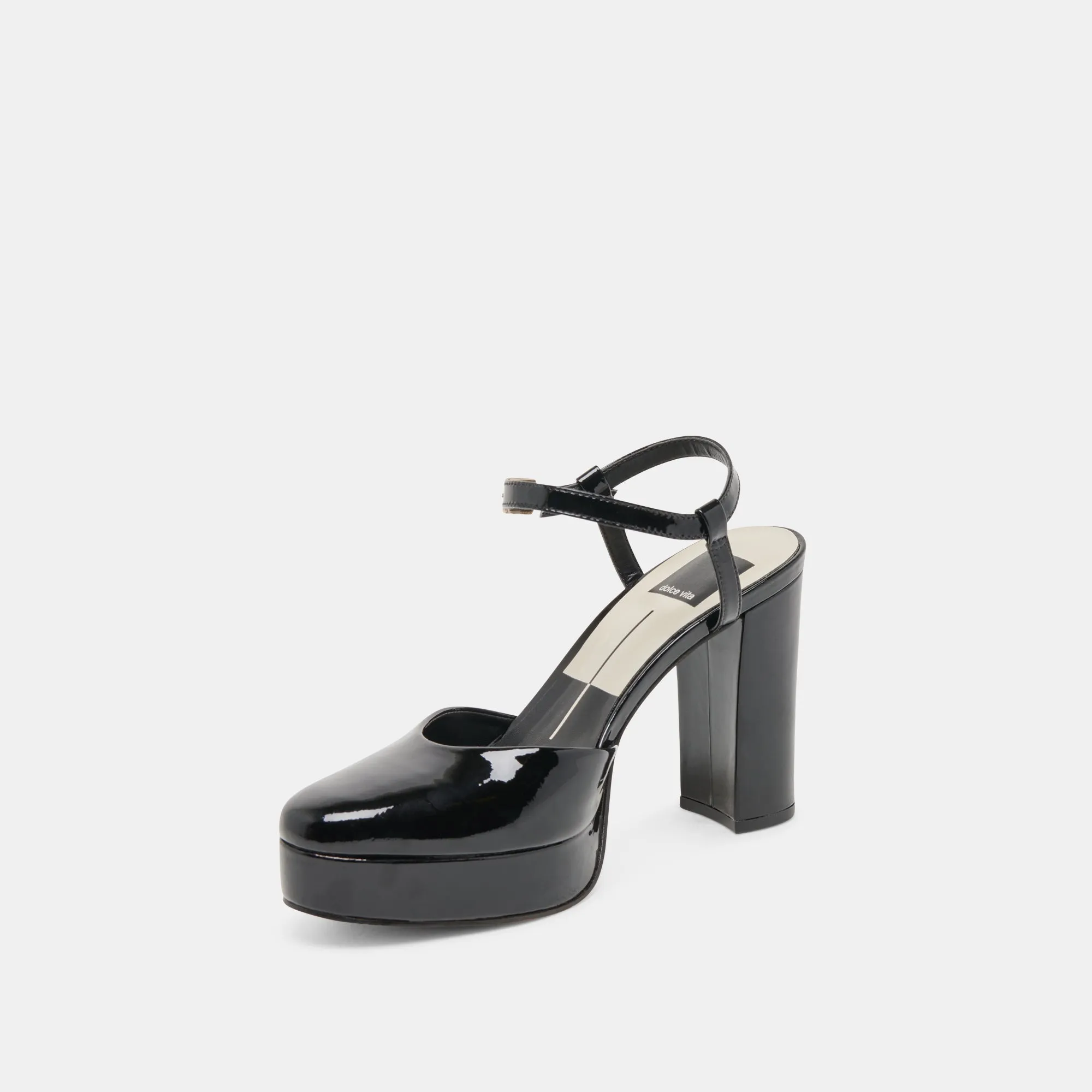 Lightweight Sole Quick Drying CLAUD HEELS MIDNIGHT PATENT LEATHER