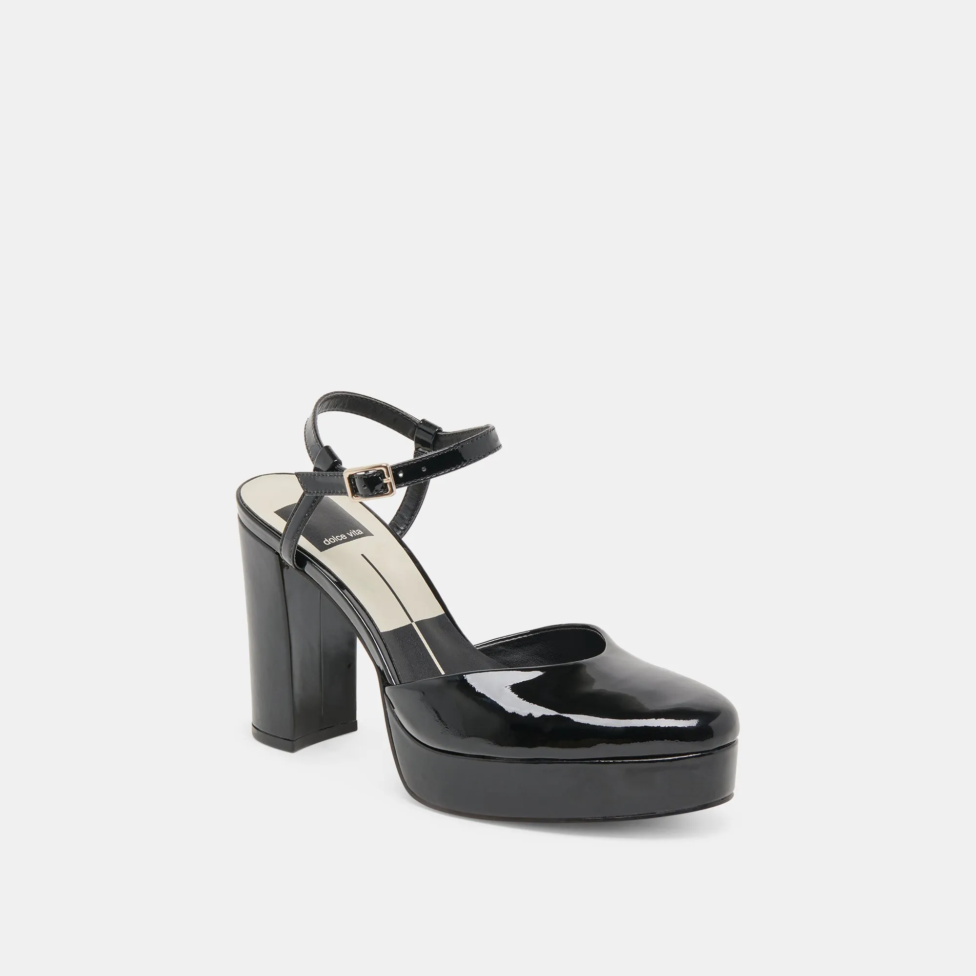 CLAUD HEELS MIDNIGHT PATENT LEATHER Cute Party Heels