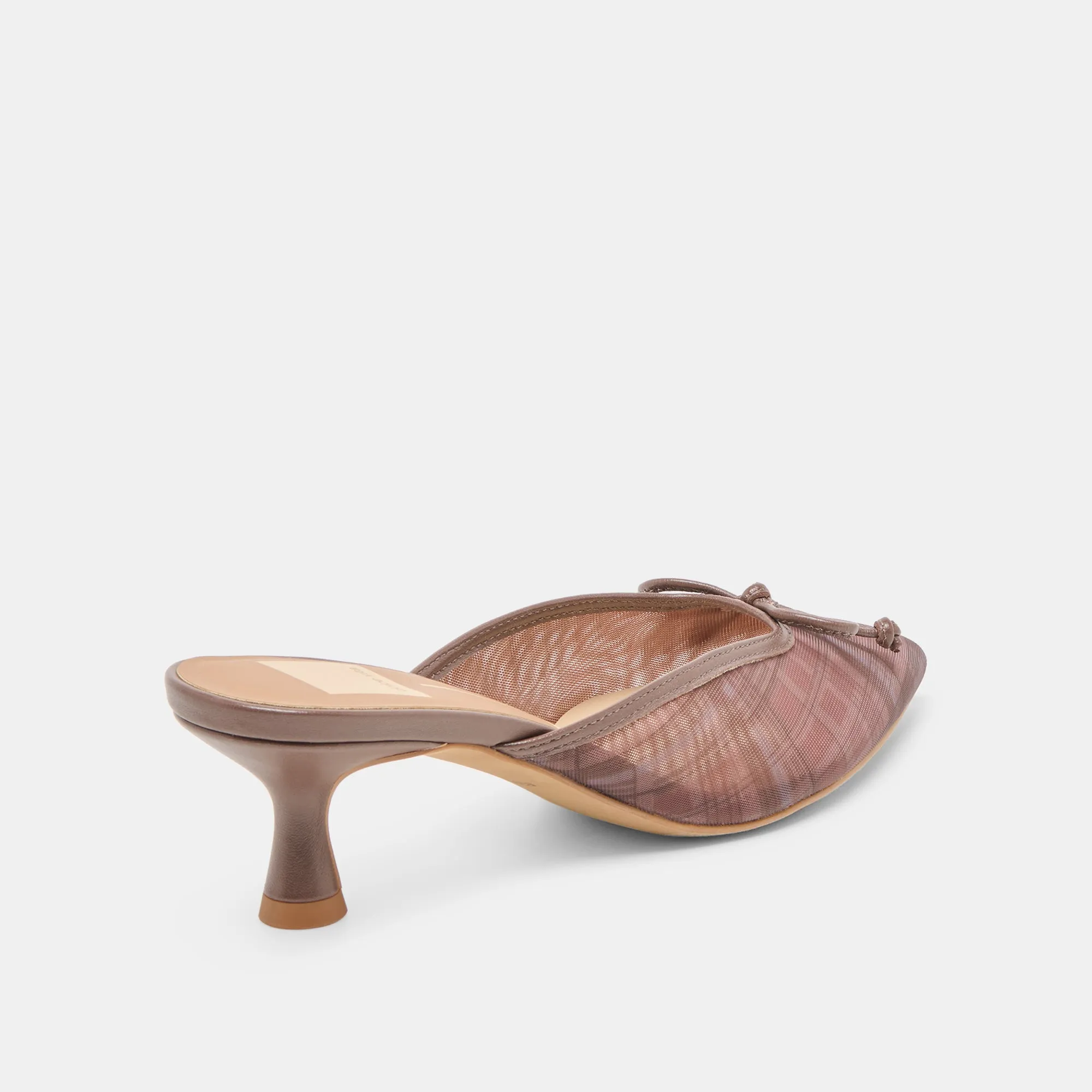 Good Grip CLEO HEELS COGNAC PLAID MESH