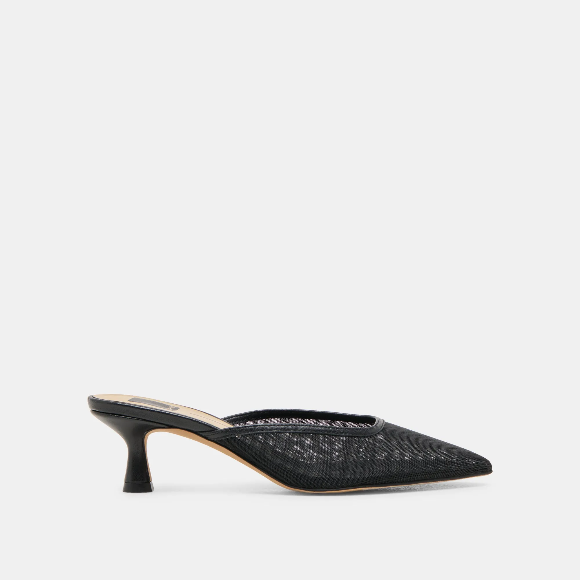 CLEO HEELS ONYX MESH Luxury Sandals Luxe Leather Heels