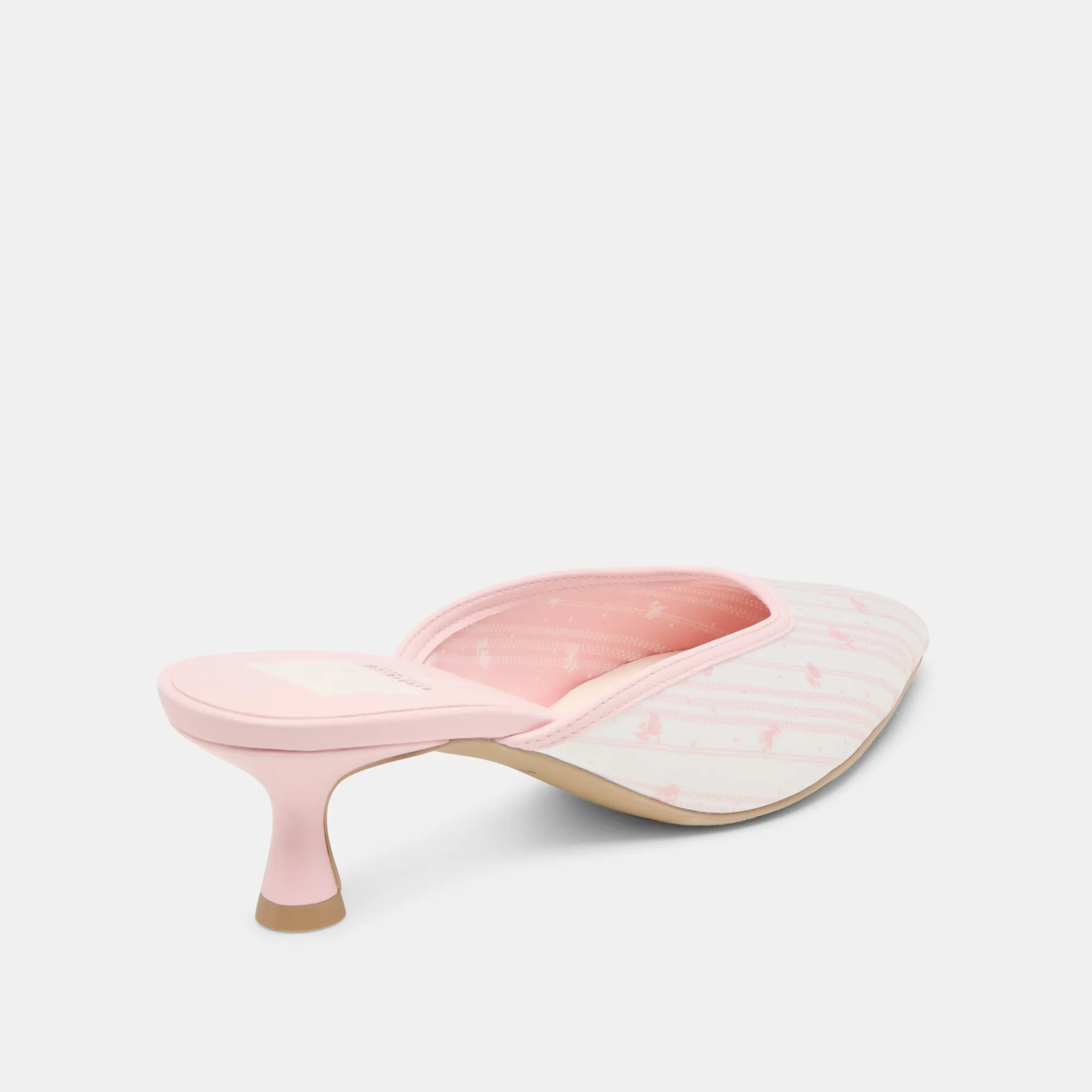 Custom Wedding Heels CLEO X BYRDIE GOLF WIDE HEELS PINK FLORAL SATIN