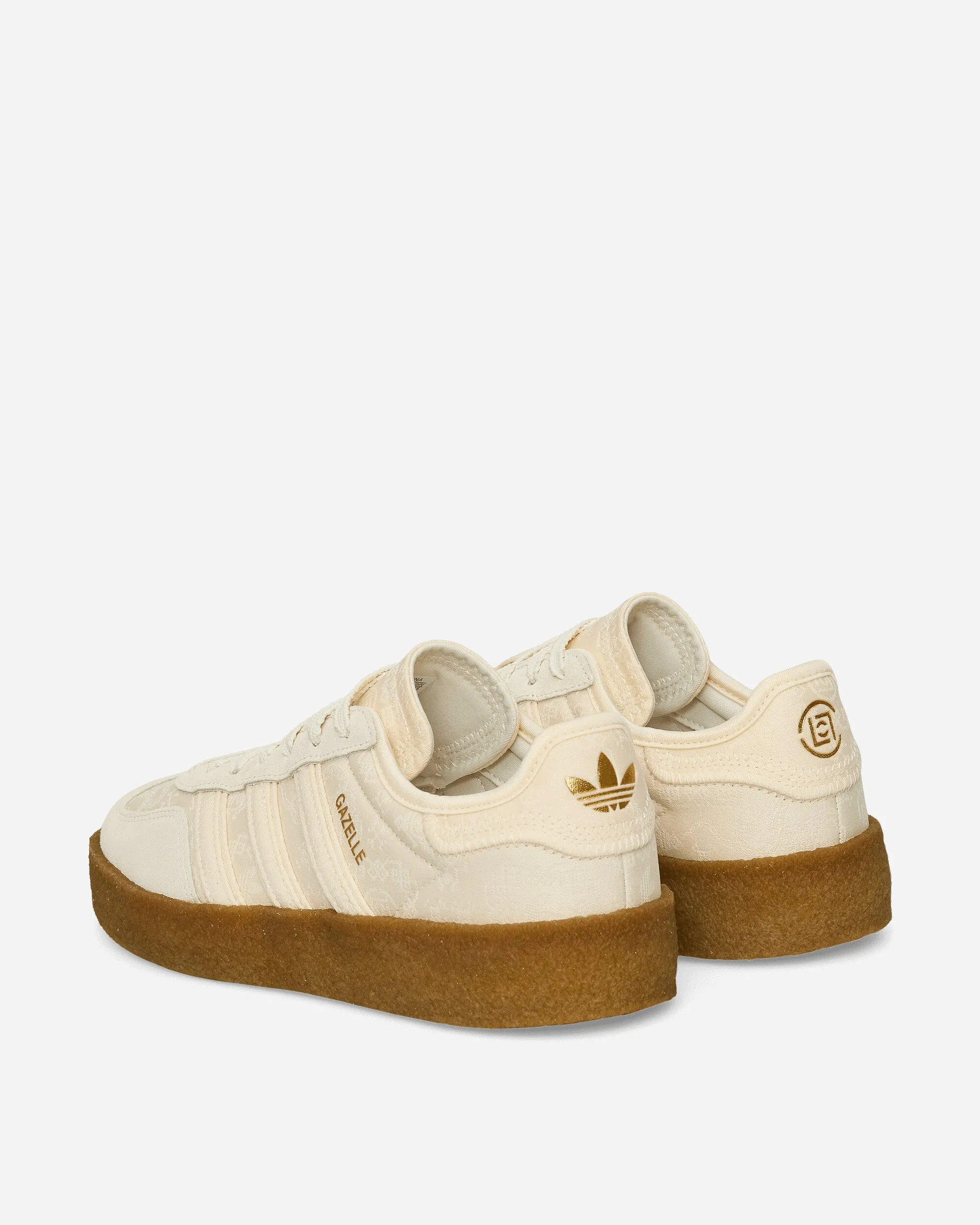 CLOT by Edison Chen Gazelle Sneakers Cream White / Core White Lace Up