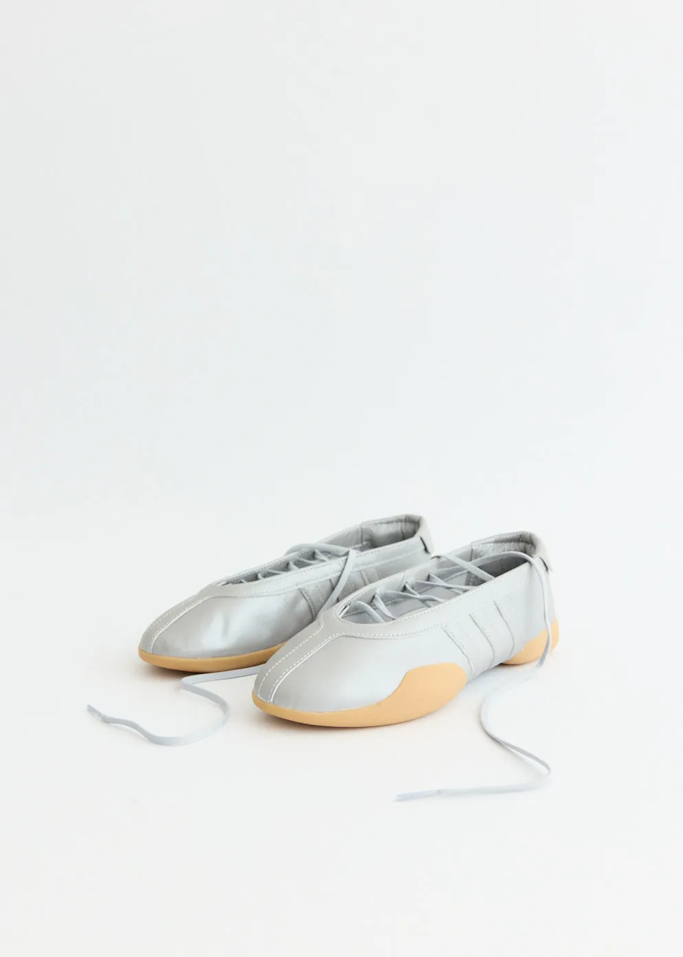 Neutral Gear Women's Taekwondo Mei 'Silver Metallic' Ballet Sneakers