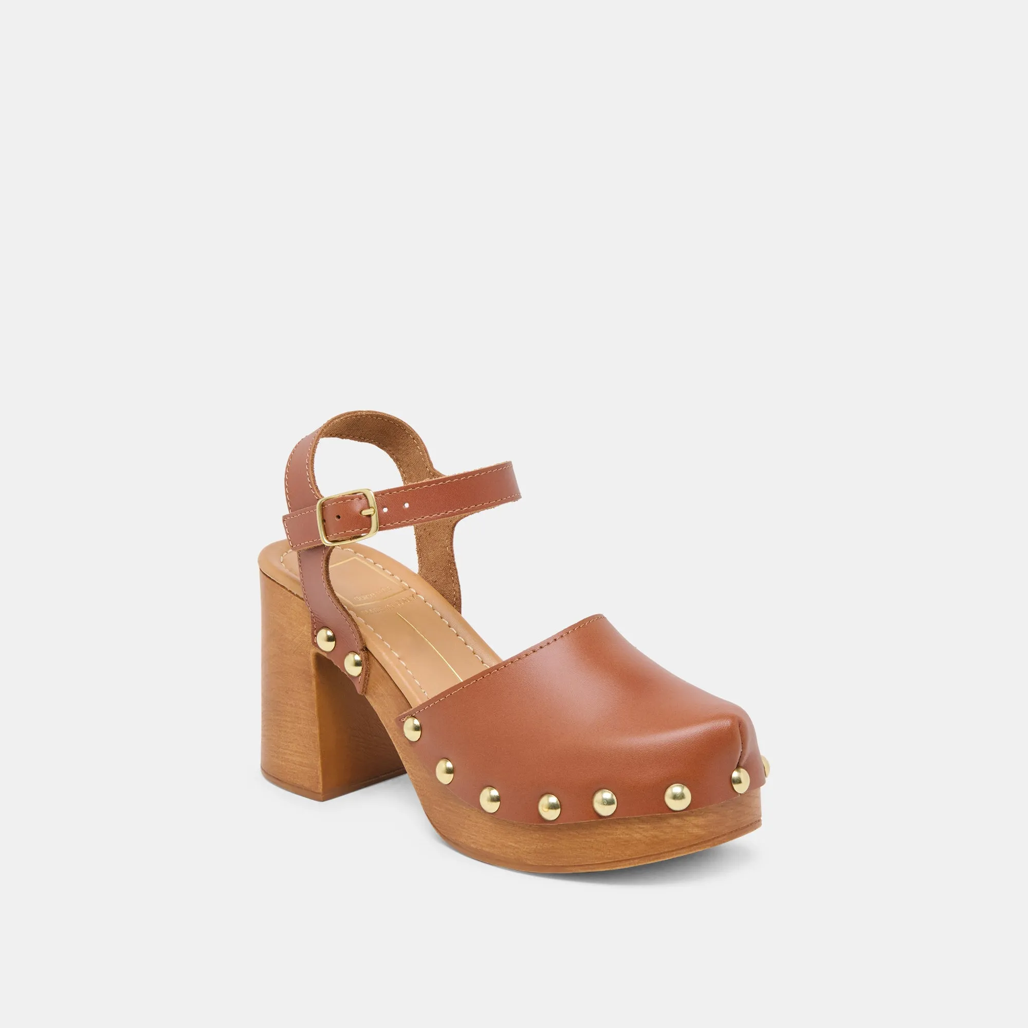 quick dry Platform Booties CLOVER HEELS COGNAC LEATHER