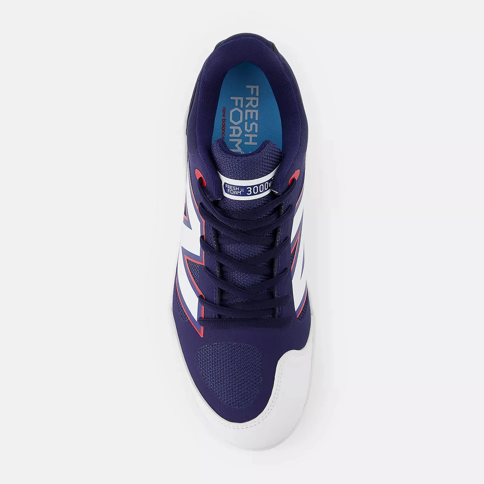 New Balance Men's Fresh Foam 3000 v7 Molded Baseball Cleats - Navy/White/Red - PL3000H7 Outdoor Tested Unisex Cool