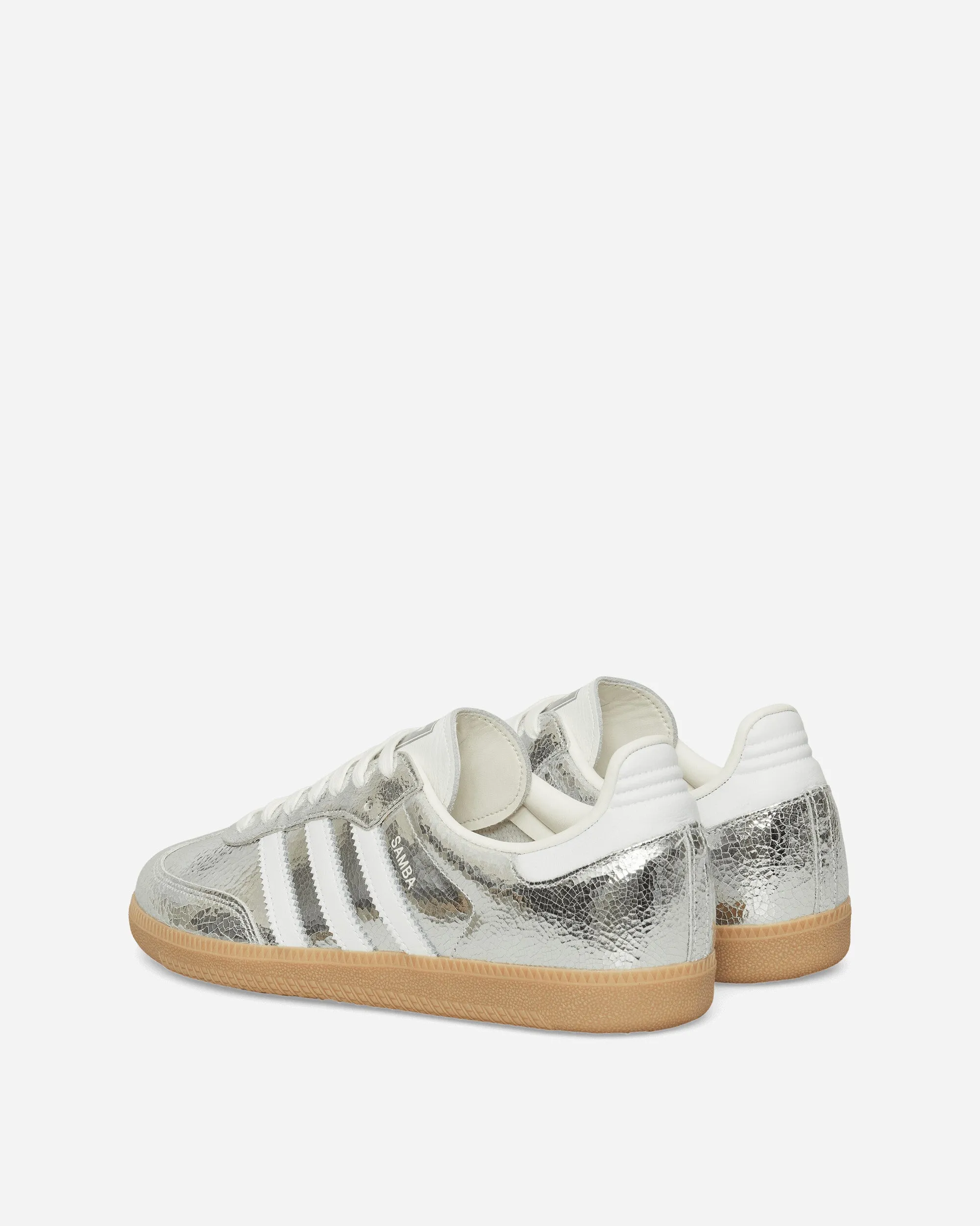 Comfortable toe box Women's Samba OG Sneakers Silver Metallic / Cloud White