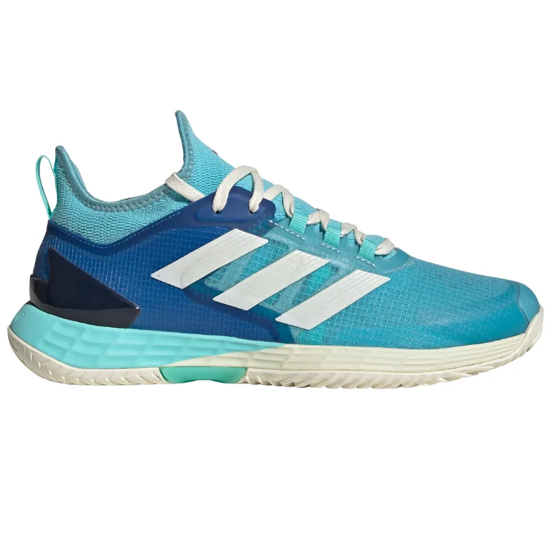 Adidas Adizero Ubersonic 4.1  Men Tennis Shoes - Turquoise / Light Aqua / Off White Flexible Sole