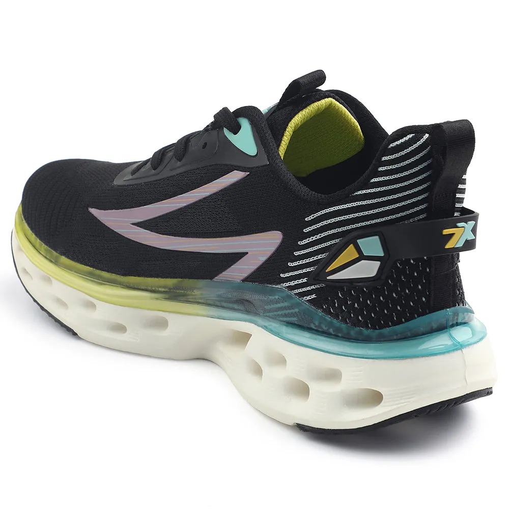 Leap7x Black Sports Running Shoes For Men NEPTUNE-1E By Liberty Good flexibility