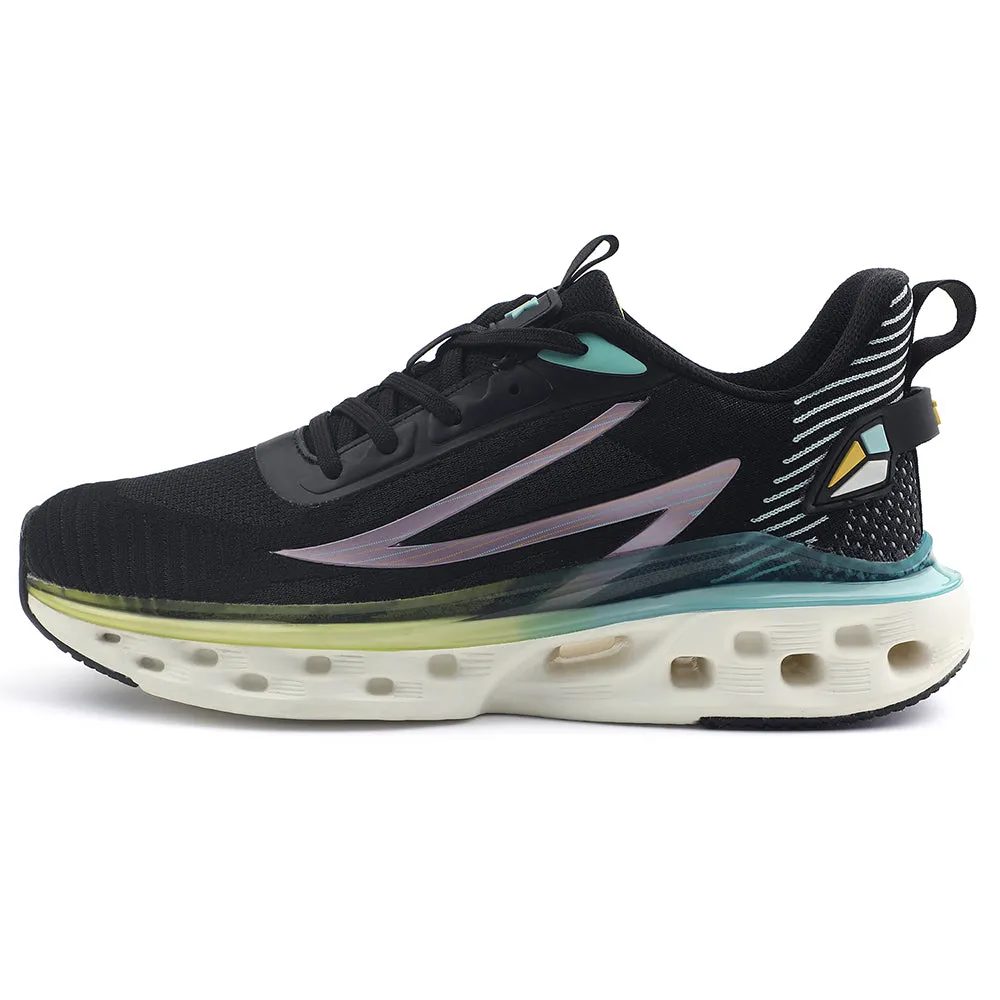 Leap7x Black Sports Running Shoes For Men NEPTUNE-1E By Liberty running in the mountains practice - day