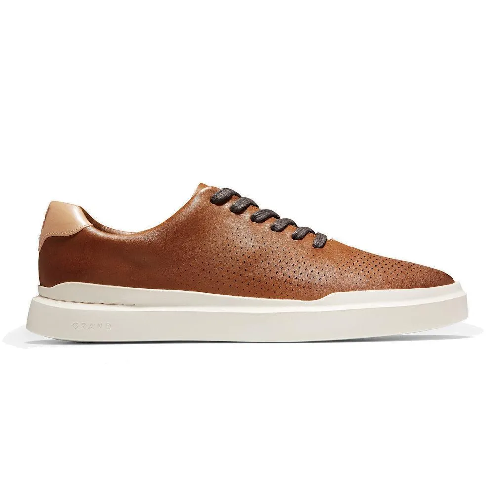 Clean Touch Cole Haan Men's GrandPro Rally Lazer Cut Tan Leather