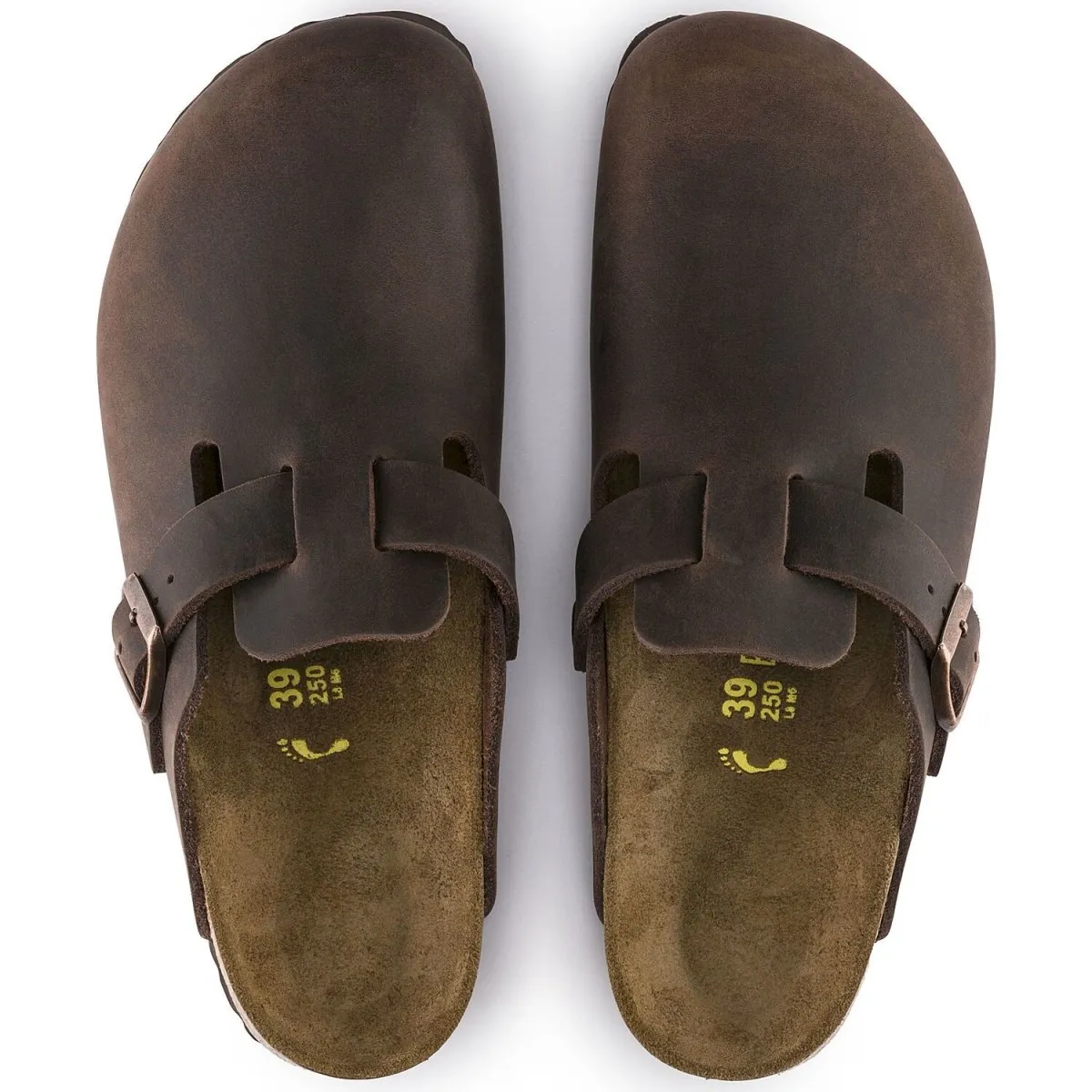 Birkenstock Men's Boston Habana Oiled Leather Habana (Men's Oversizes Available) Work Day Light Motion