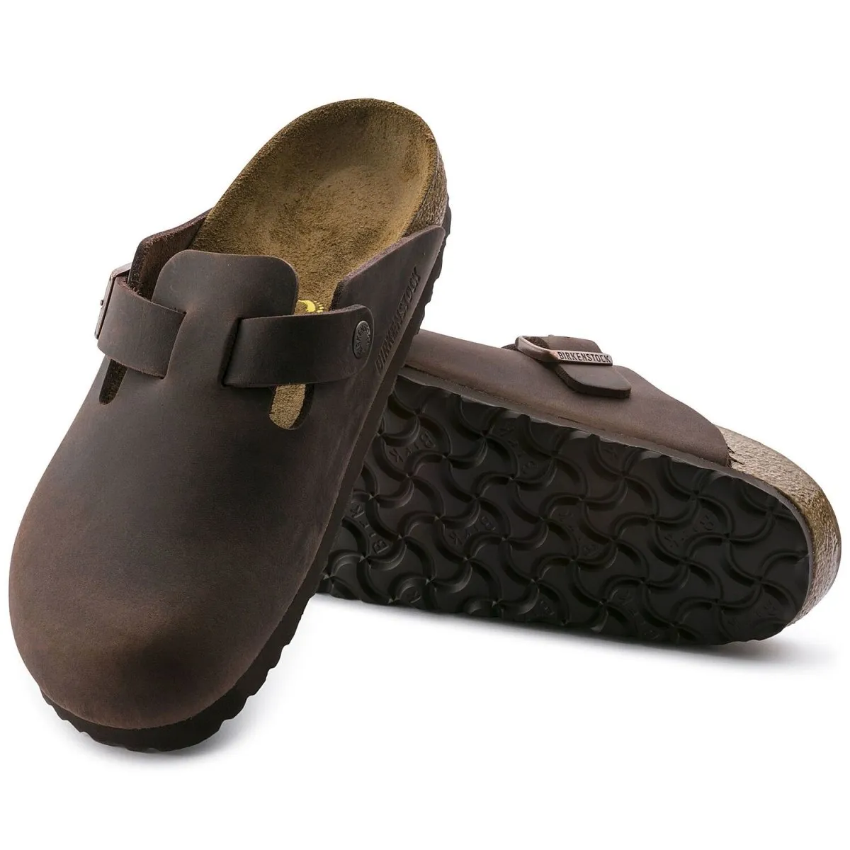 Support arch Birkenstock Men's Boston Habana Oiled Leather Habana (Men's Oversizes Available)