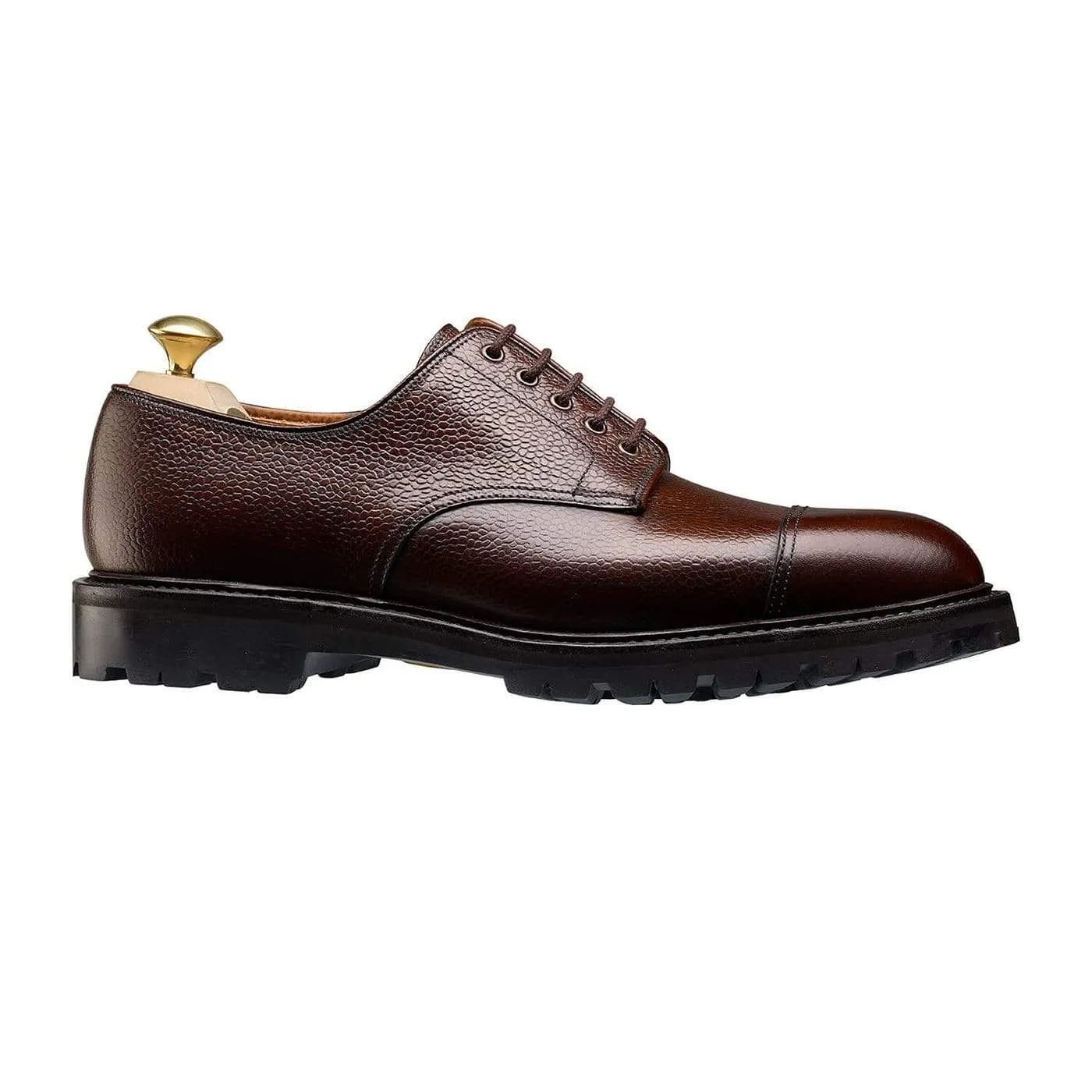 Sandhurst Dark Brown Scotch Grain Elegant Outfit Minimal Design