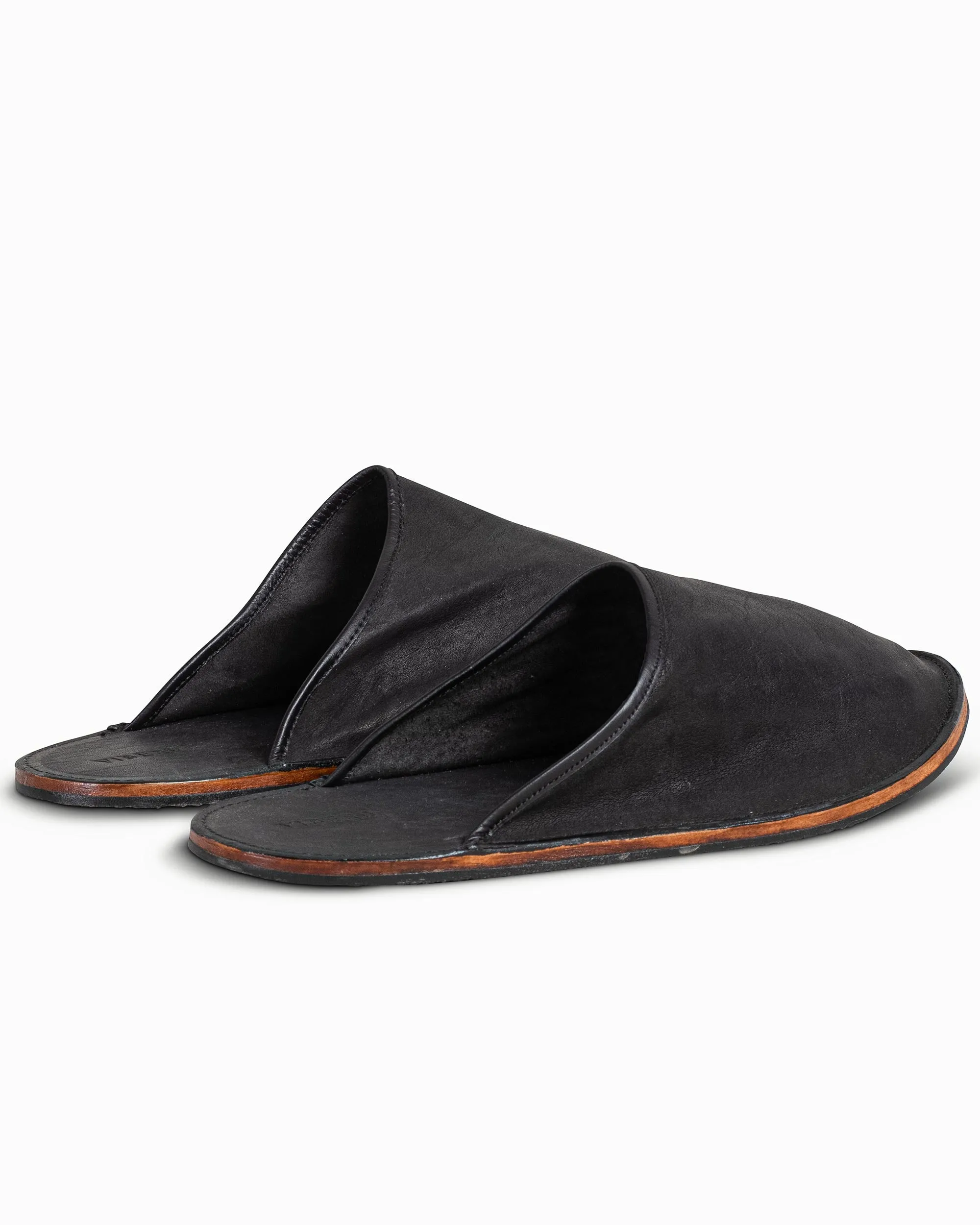 Comfort Fitment Viberg Slide Nero Washed Kangaroo