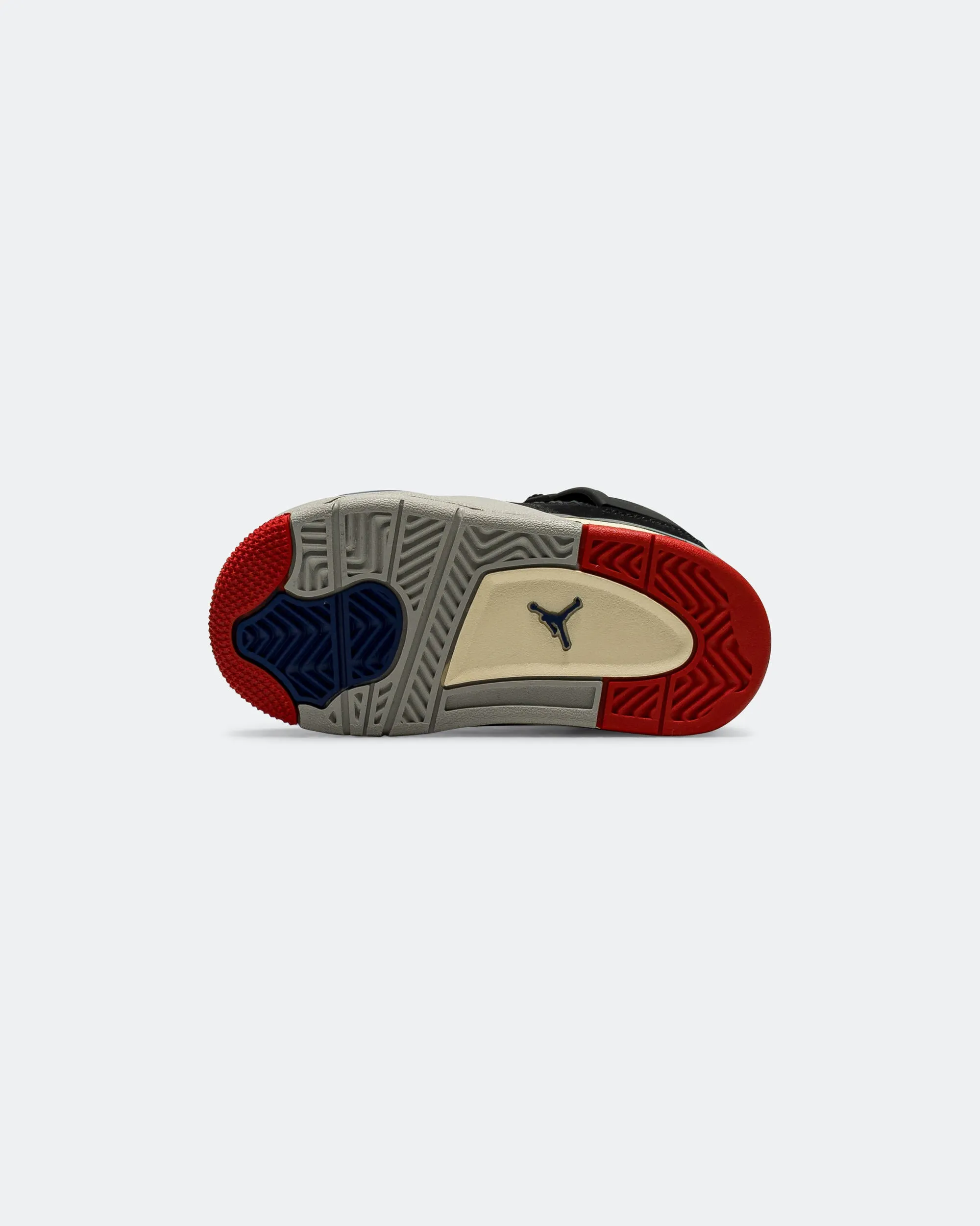 Air Jordan 4 Retro (TD) - Black/Fire Red-Deep Royal Bue Vibrant Look