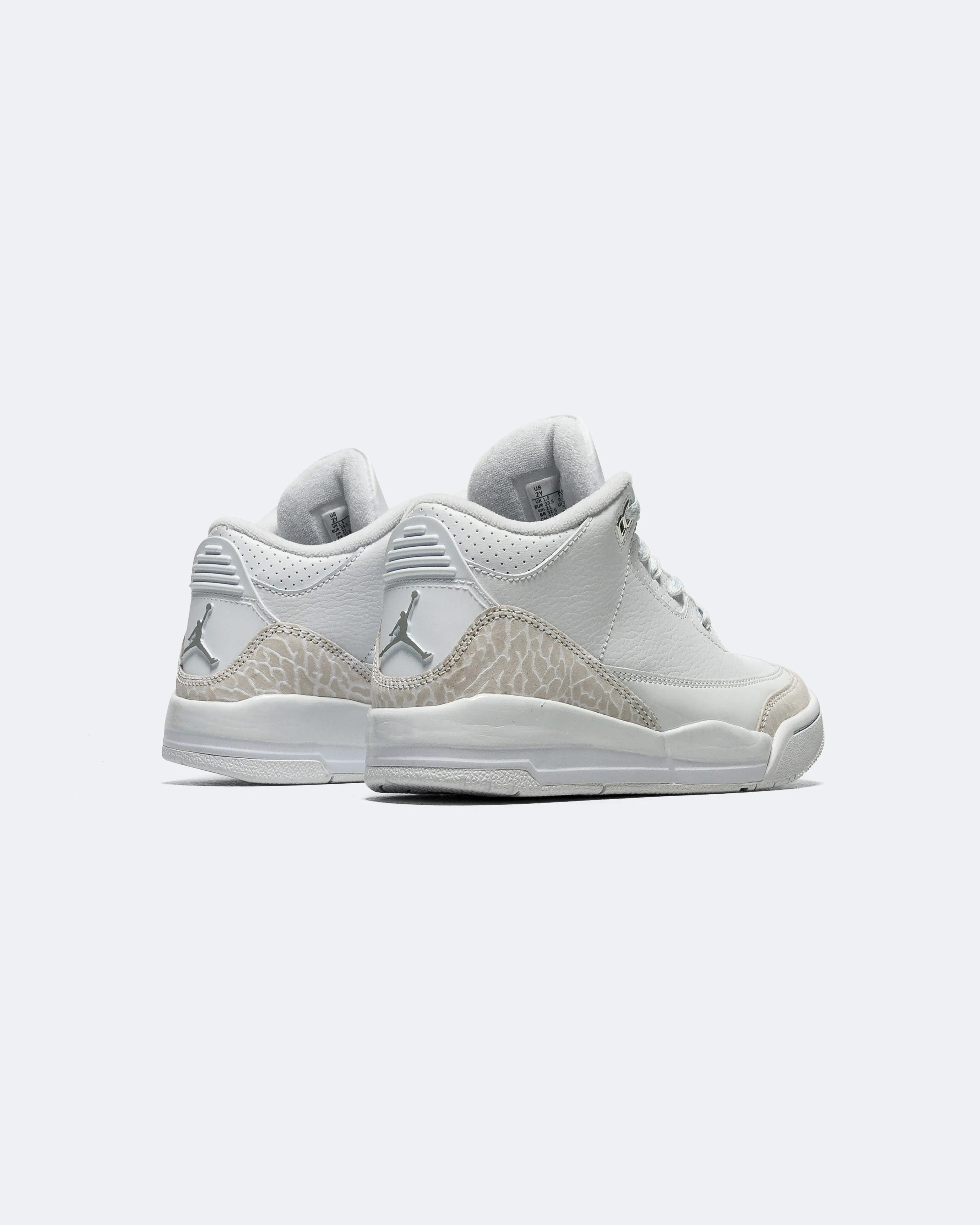 Air Jordan 3 Retro PS - White/White-Metallic Silver Style Play Easy Support